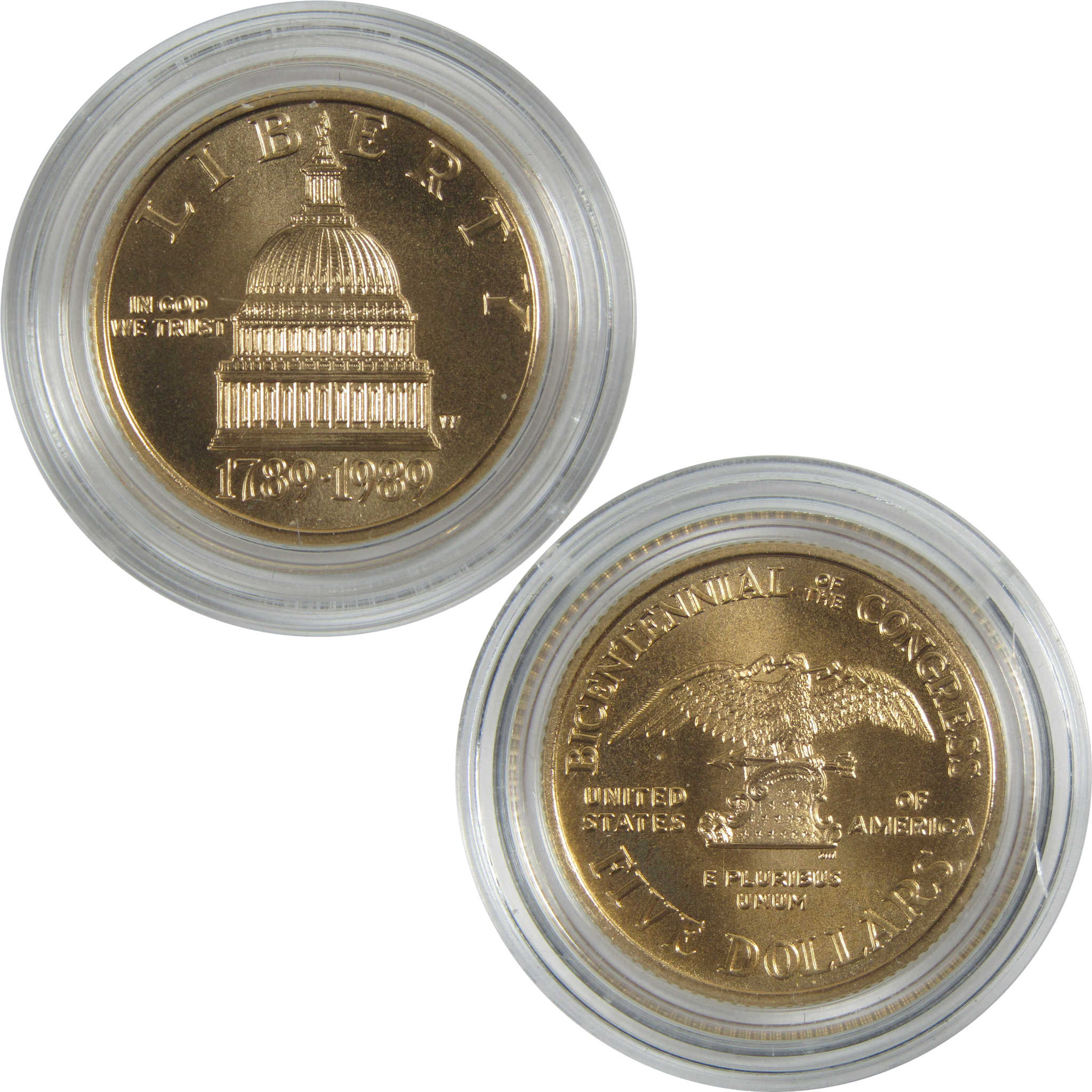 Congress Bicentennial Commemorative 1989 W BU Uncirculated Gold $5