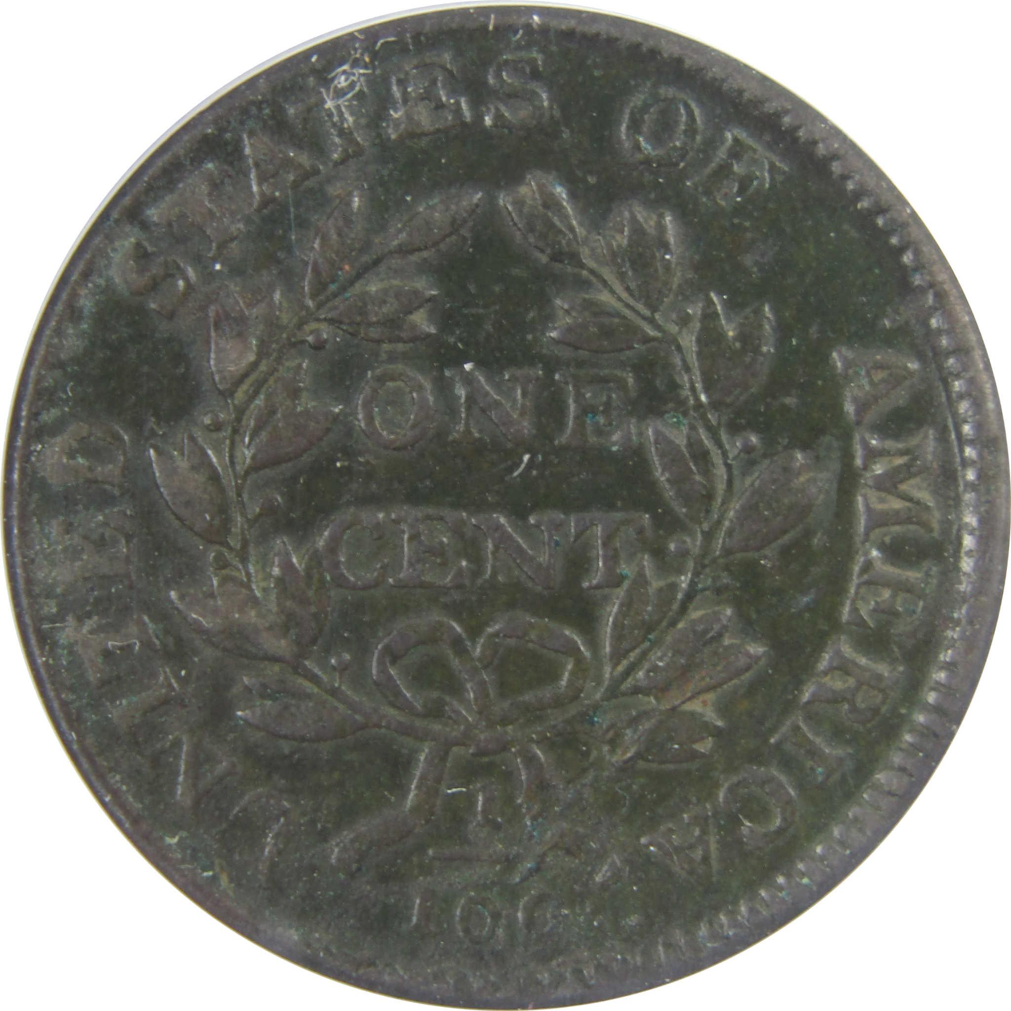 1802 Draped Bust Copper Large Cent VF 30 Details ANACS SKU:I25462