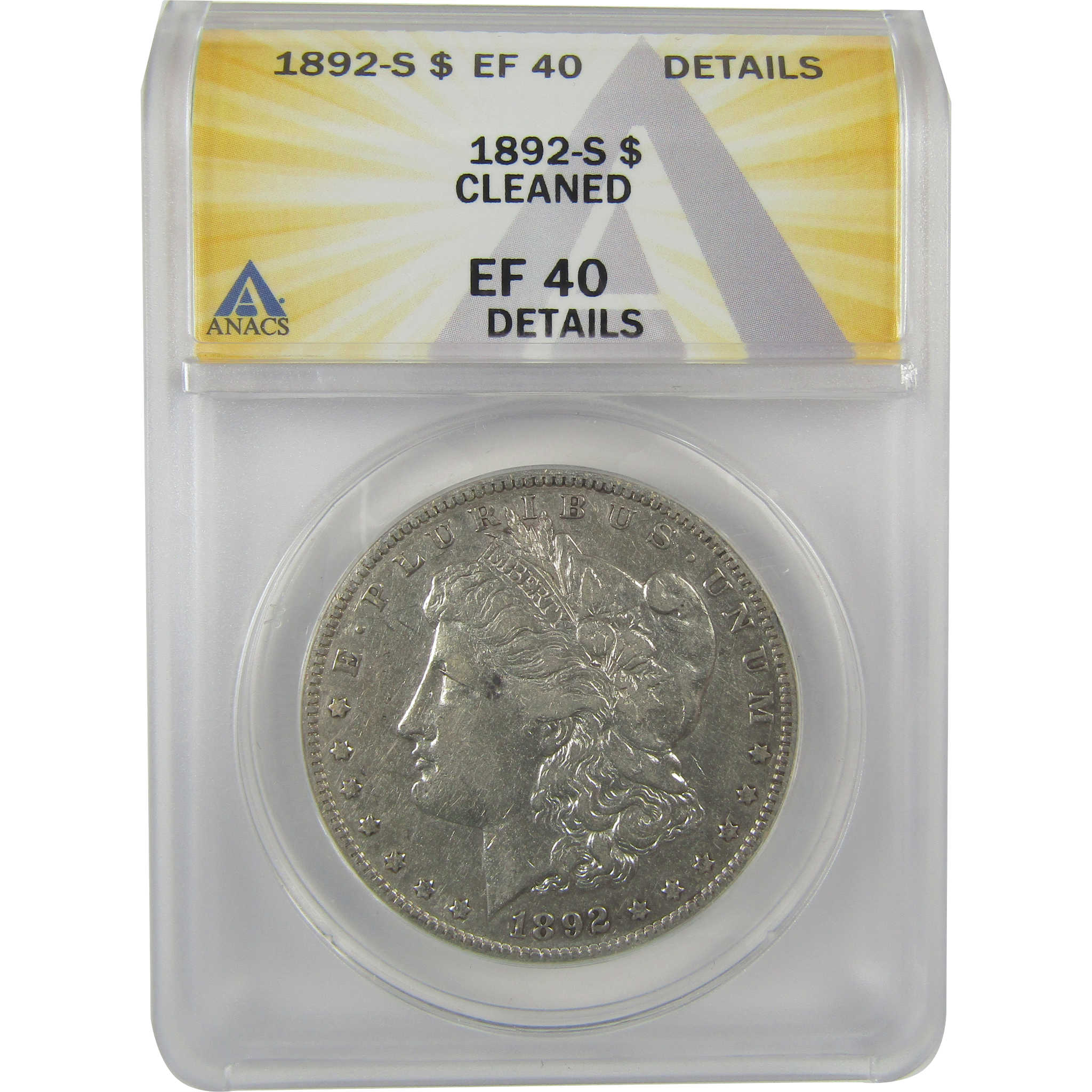 1892 S Morgan Dollar EF 40 Details ANACS Silver $1 Coin SKU:I21357 - Morgan coin - Morgan silver dollar - Morgan silver dollar for sale - Profile Coins &amp; Collectibles
