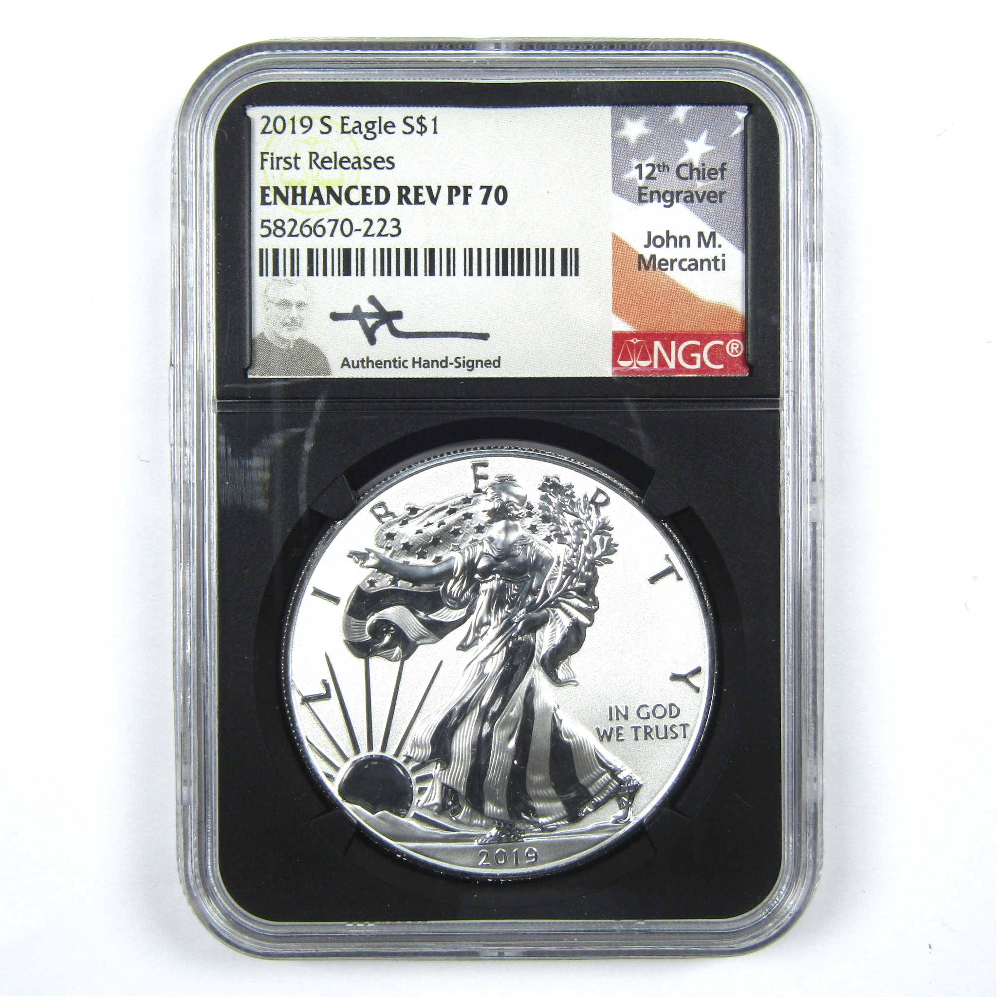 2019 S American Eagle Dollar Rev PF 70 NGC 1 oz Silver SKU:CPC6394