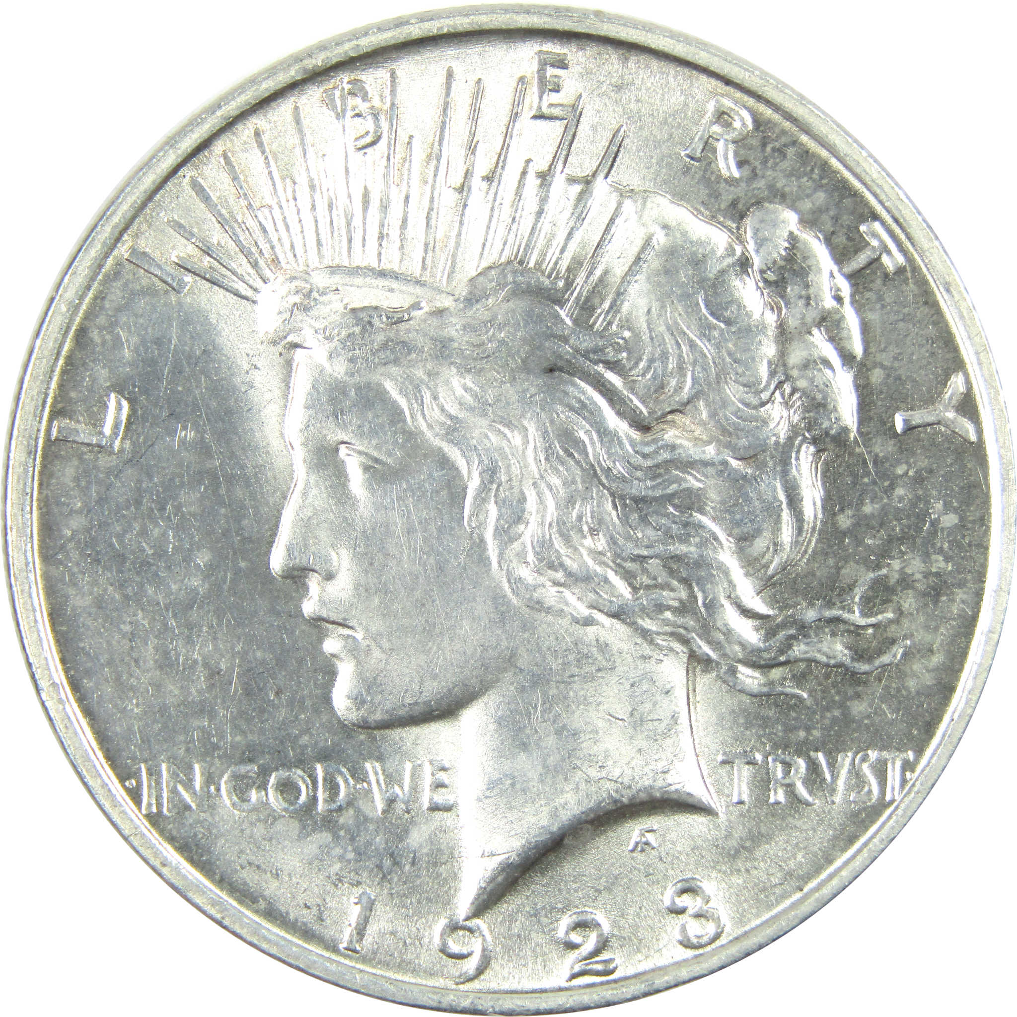 1923 D Peace Dollar Choice About Uncirculated Silver $1 SKU:I14359