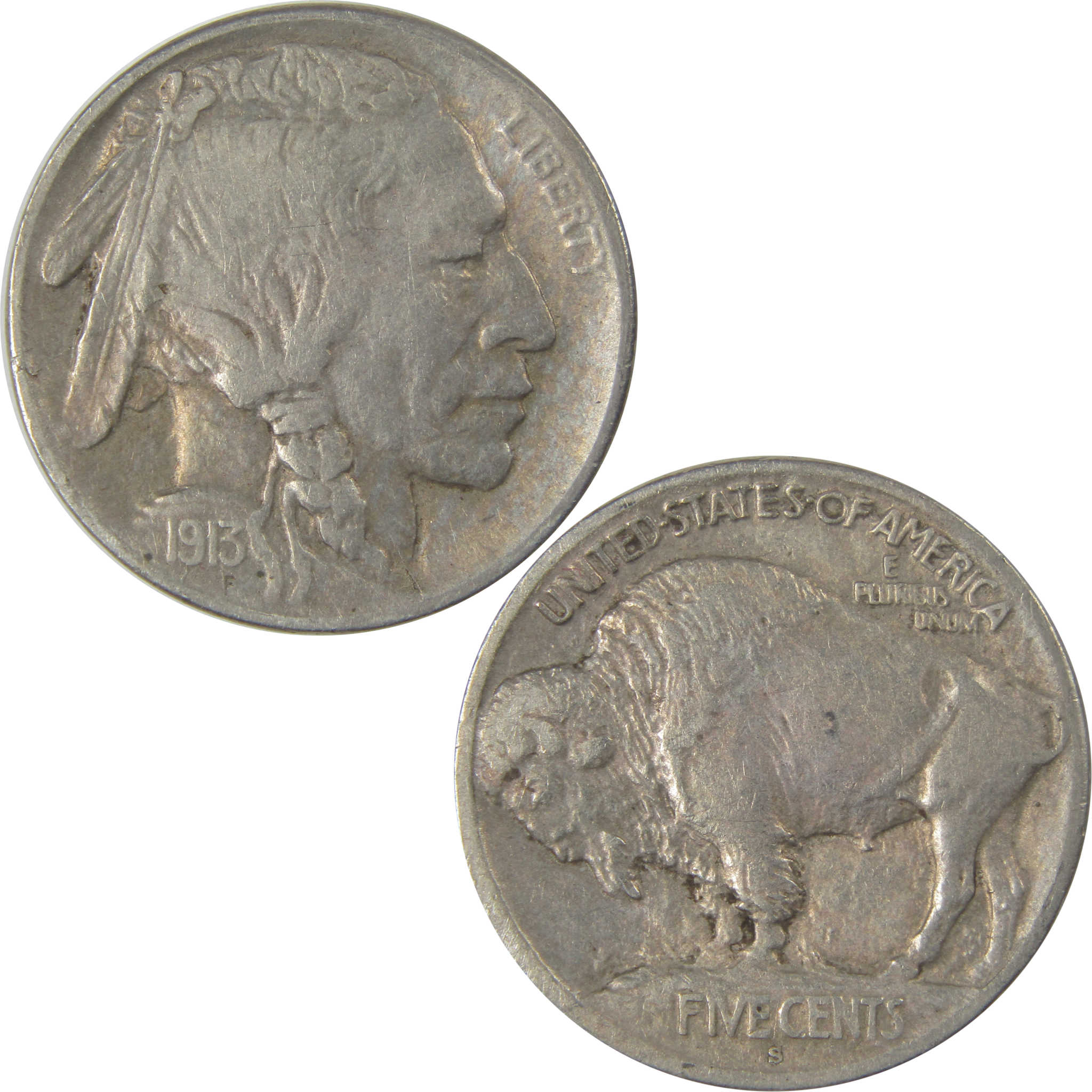 1913 S Type 1 Indian Head Buffalo Nickel VF Very Fine SKU:I22850