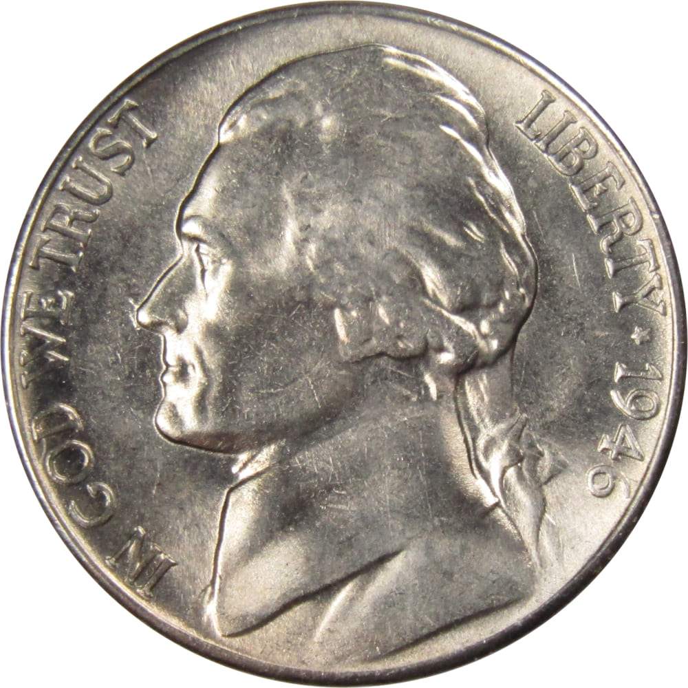 1946 S Jefferson Nickel Uncirculated 5c Coin