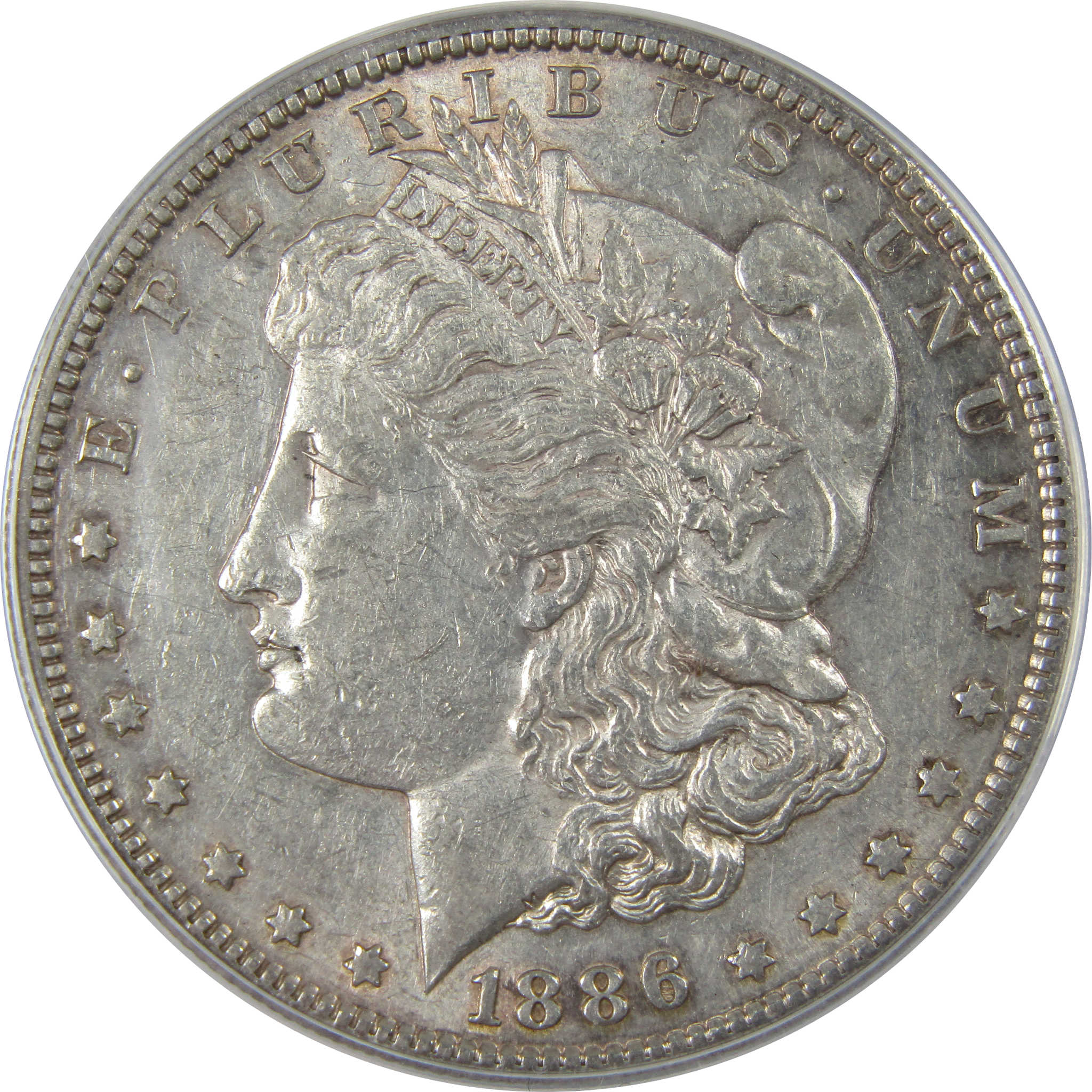 1886 S Morgan Dollar AU 55 Details ANACS Silver $1 Coin SKU:I23705