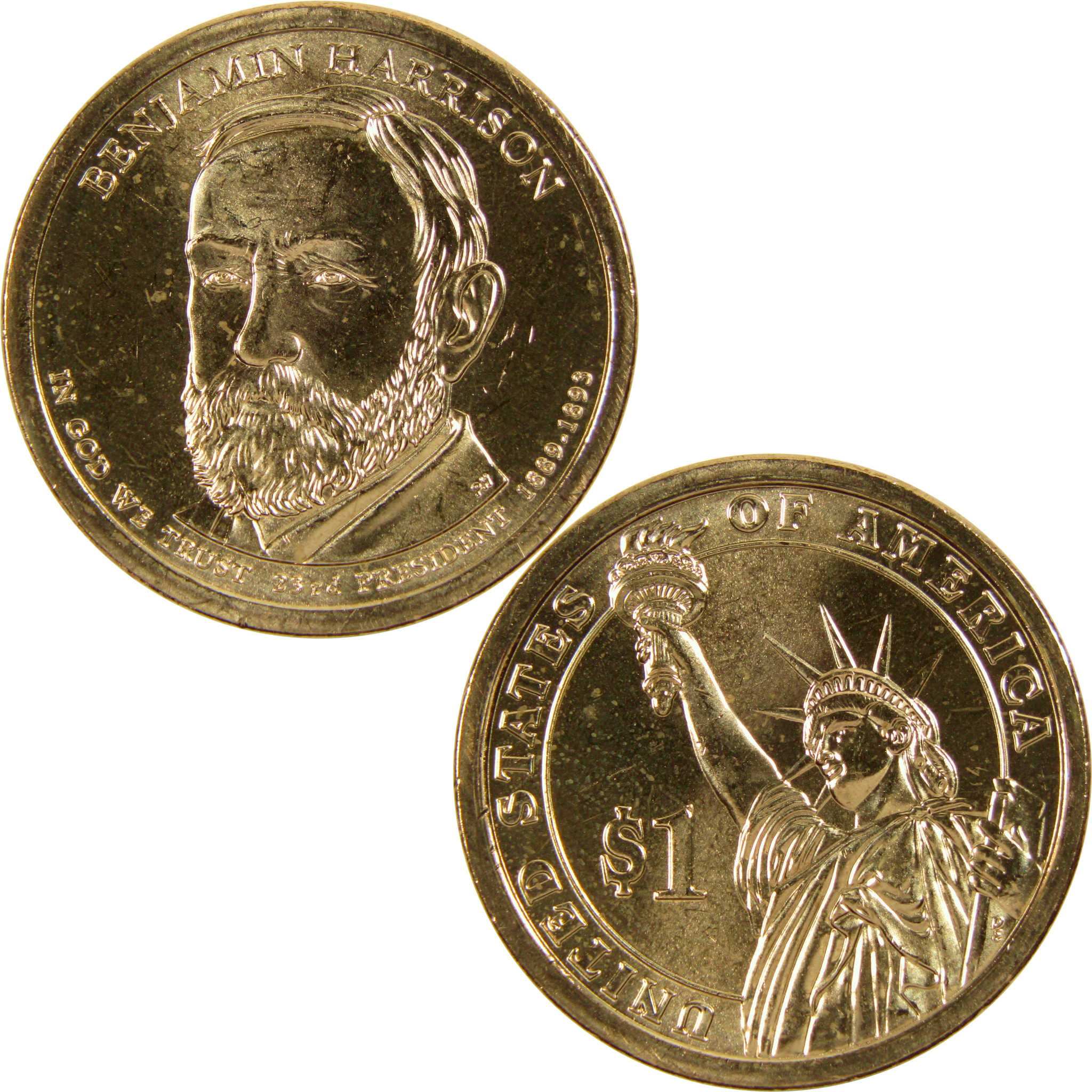 2012 D Benjamin Harrison Presidential Dollar BU Uncirculated $1 Coin