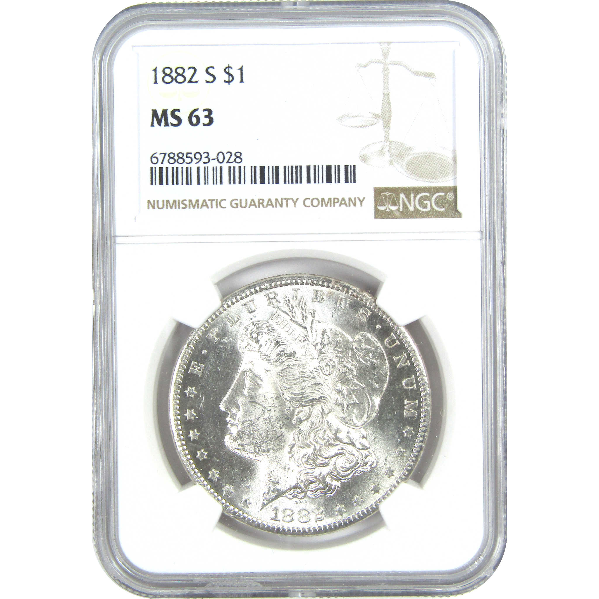 1882 S Morgan Dollar MS 63 NGC Silver $1 Uncirculated Coin SKU:I15721 - Morgan coin - Morgan silver dollar - Morgan silver dollar for sale - Profile Coins &amp; Collectibles