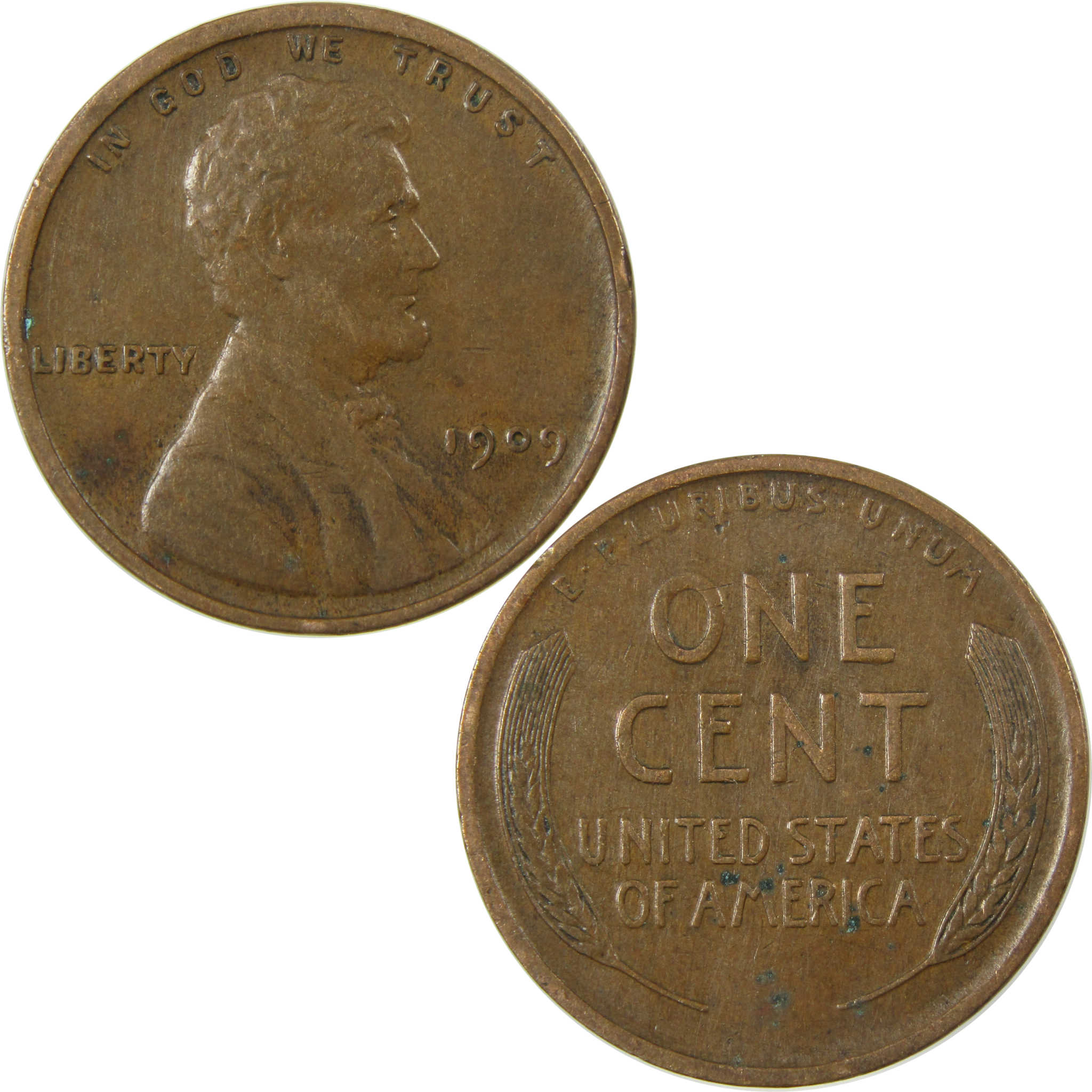1909 Lincoln Wheat Cent VF Very Fine Penny 1c Coin SKU:I26828