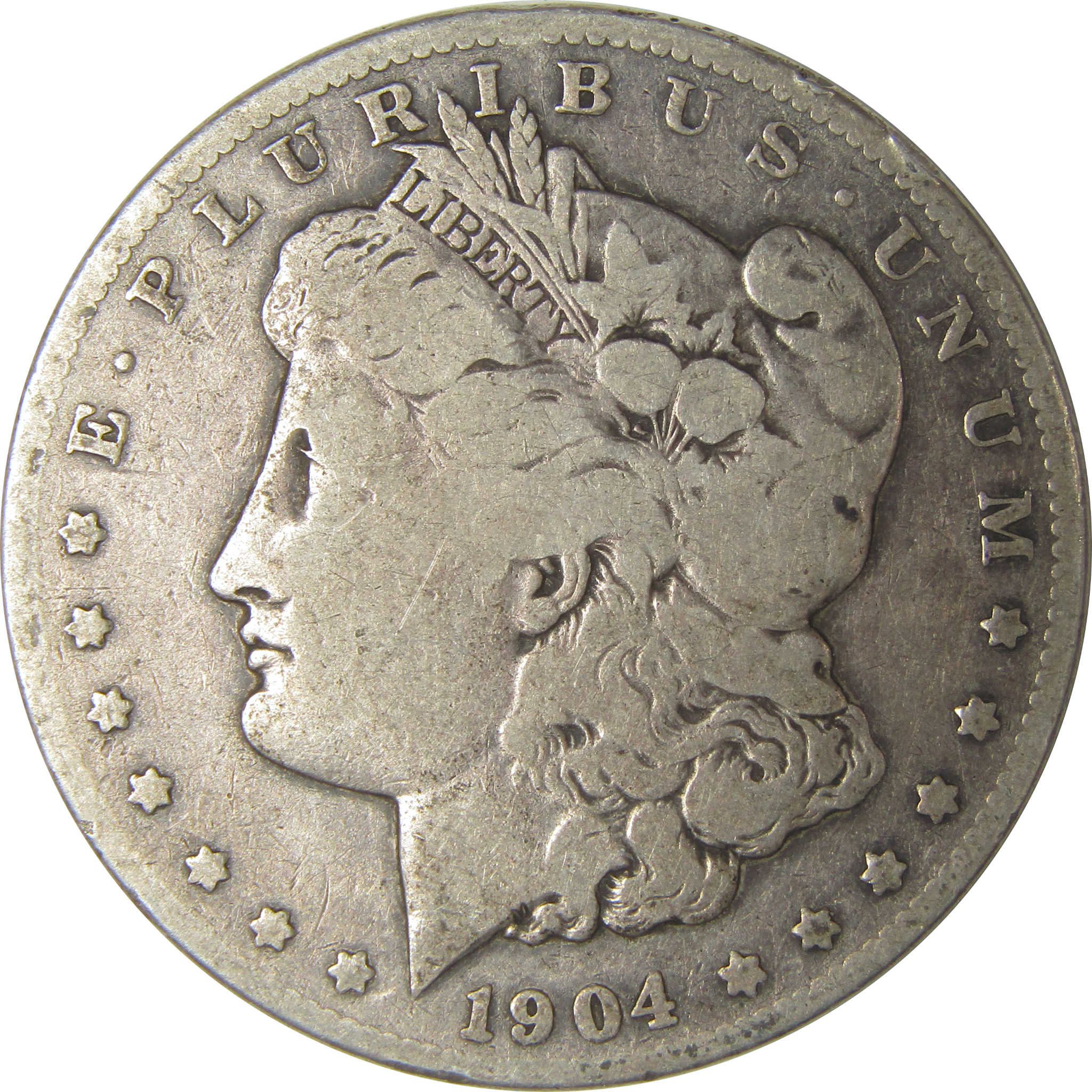 1904 S Morgan Dollar VG Very Good Silver $1 Coin SKU:I22510 - Morgan coin - Morgan silver dollar - Morgan silver dollar for sale - Profile Coins &amp; Collectibles