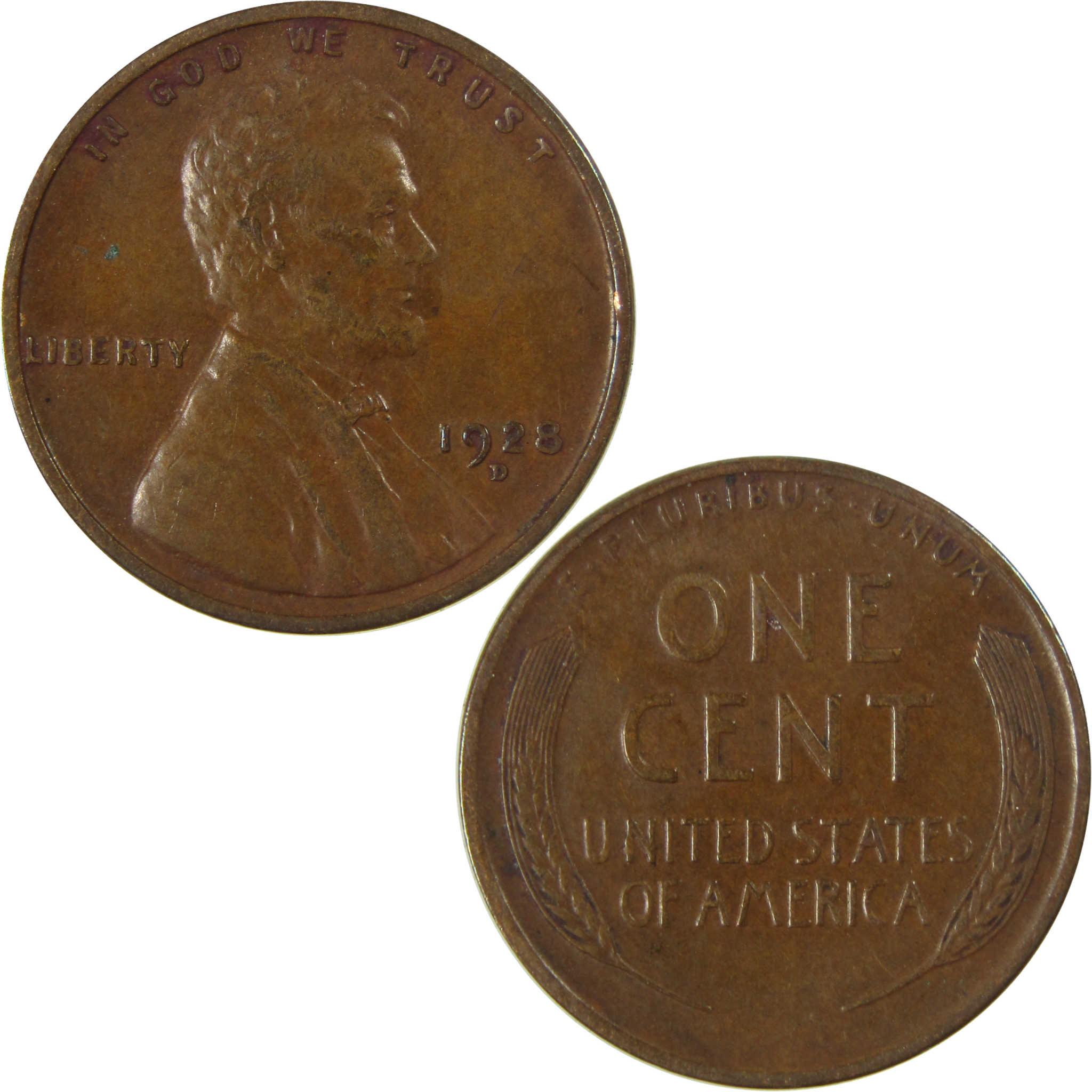 1928 D Lincoln Wheat Cent VF Very Fine Penny 1c Coin SKU:I27612