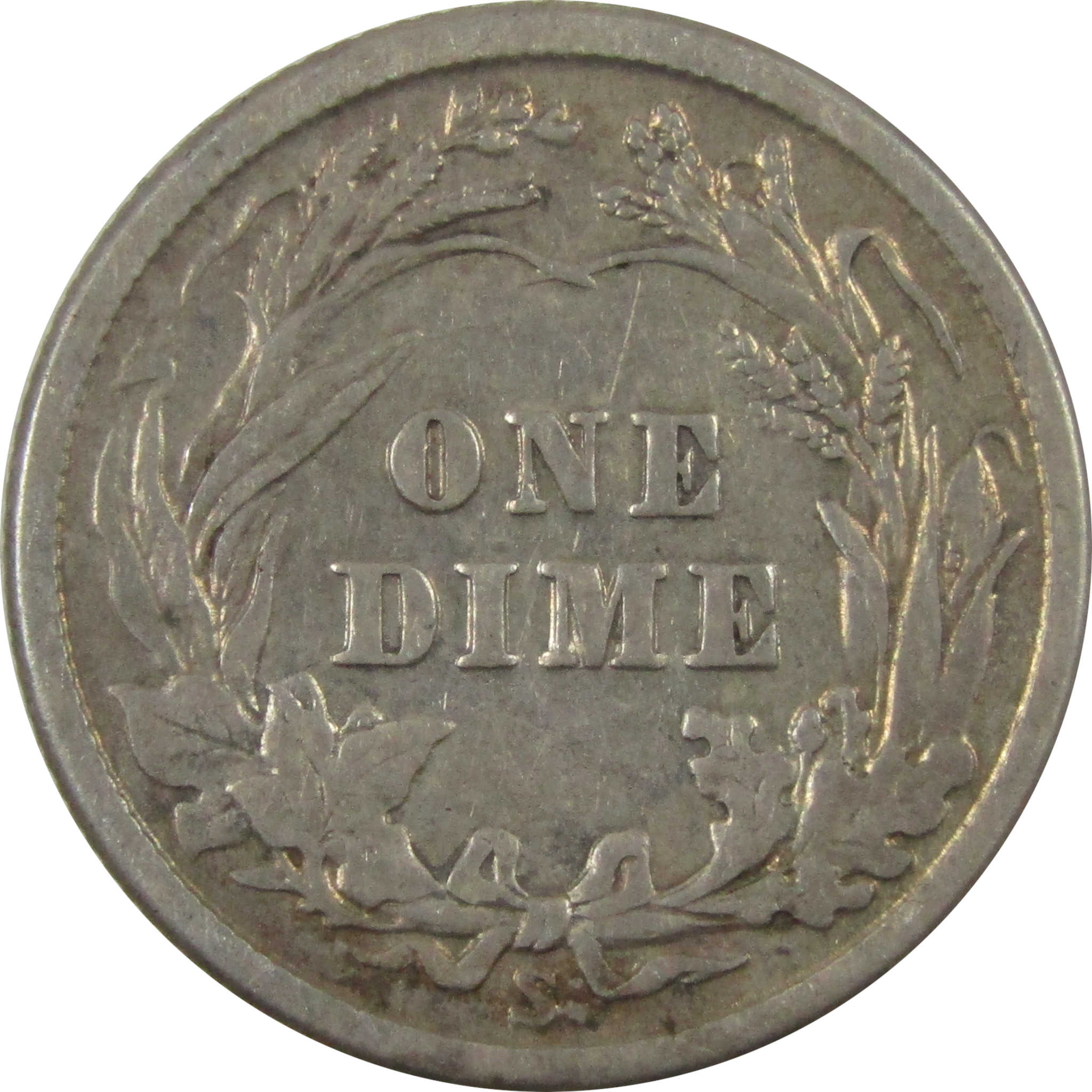 1914 S Barber Silver Dime F Fine 10c Coin Collectible SKU:CP1346