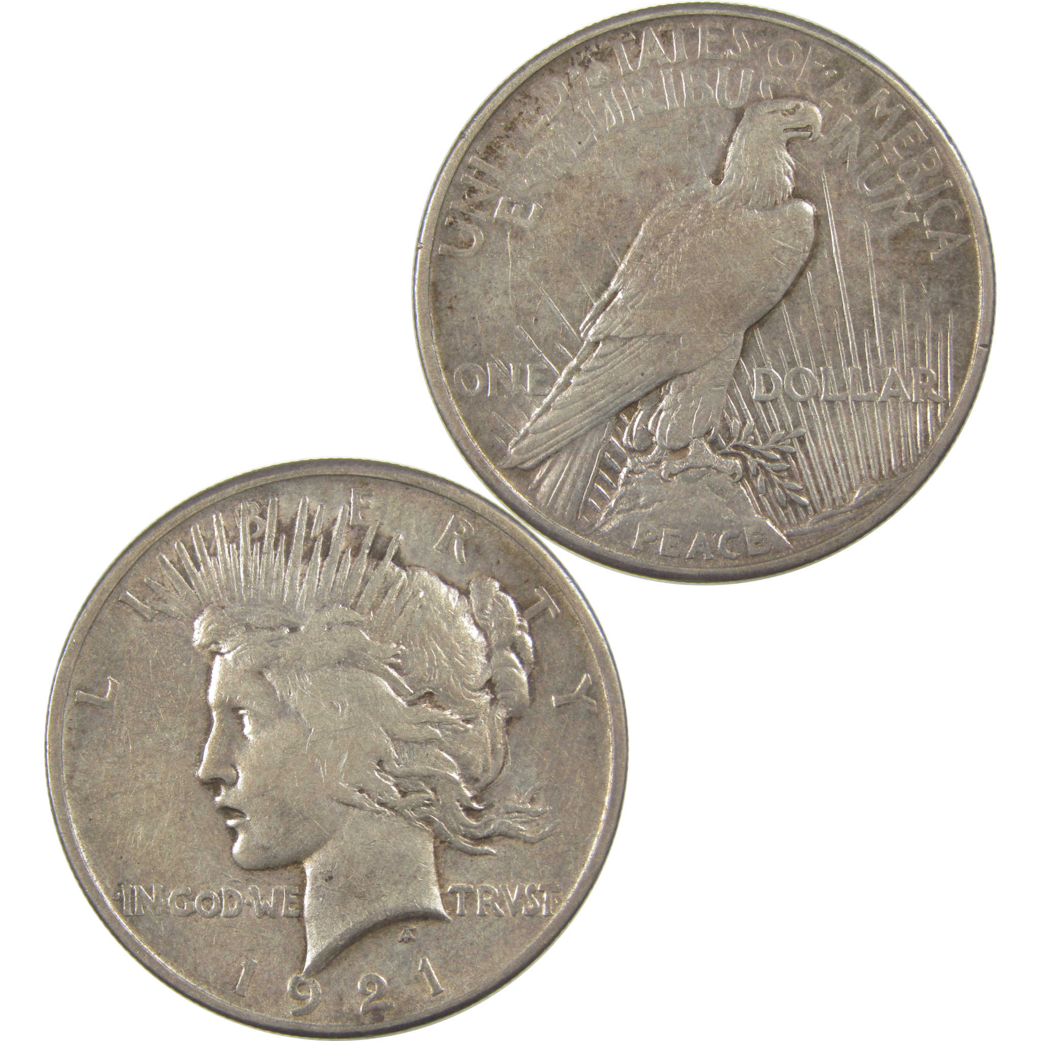 1921 High Relief Peace Dollar XF EF Extremely Fine Silver SKU:I22445