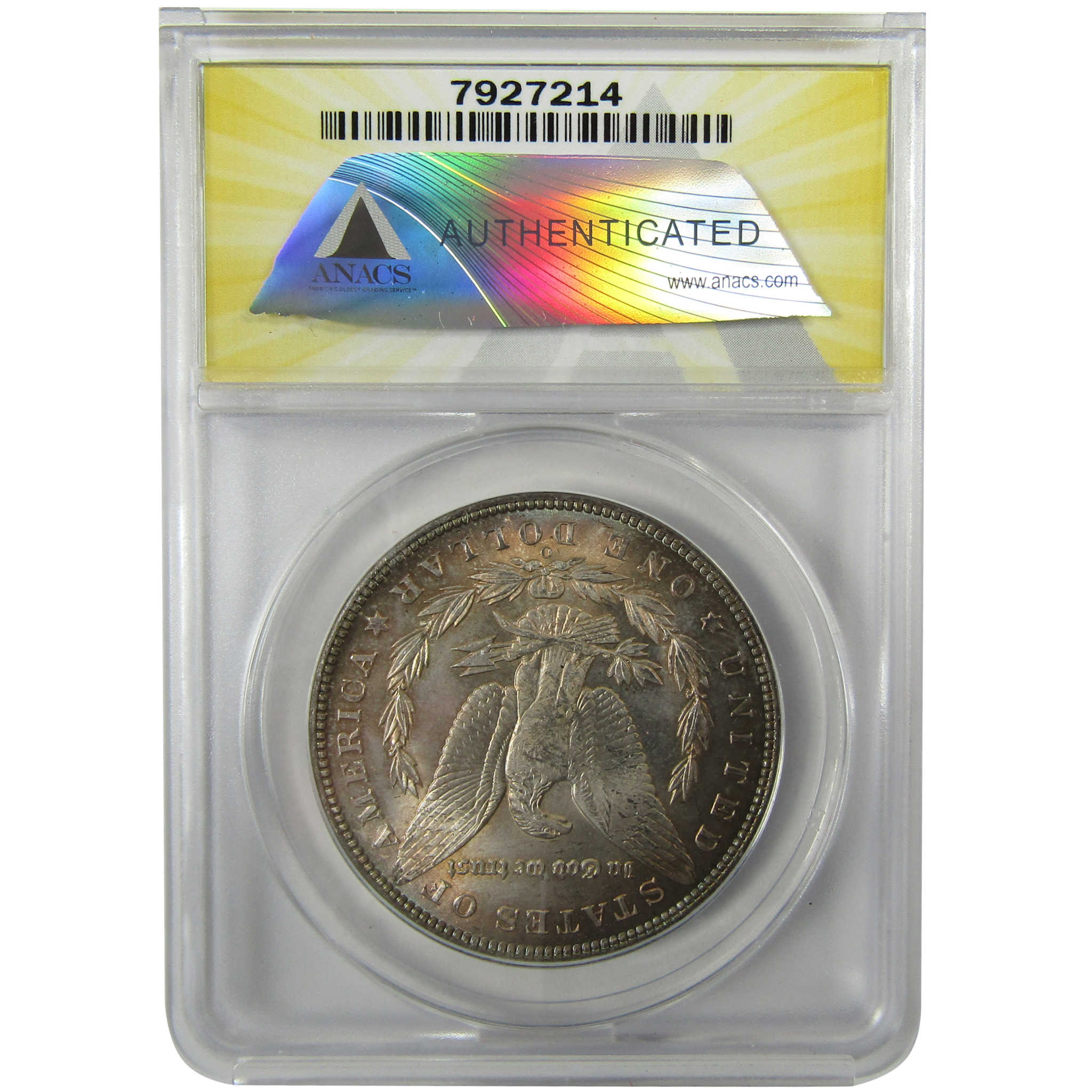 1885 O Morgan Silver Dollar MS 63 ANACS Uncirculated Toned SKU:I28486