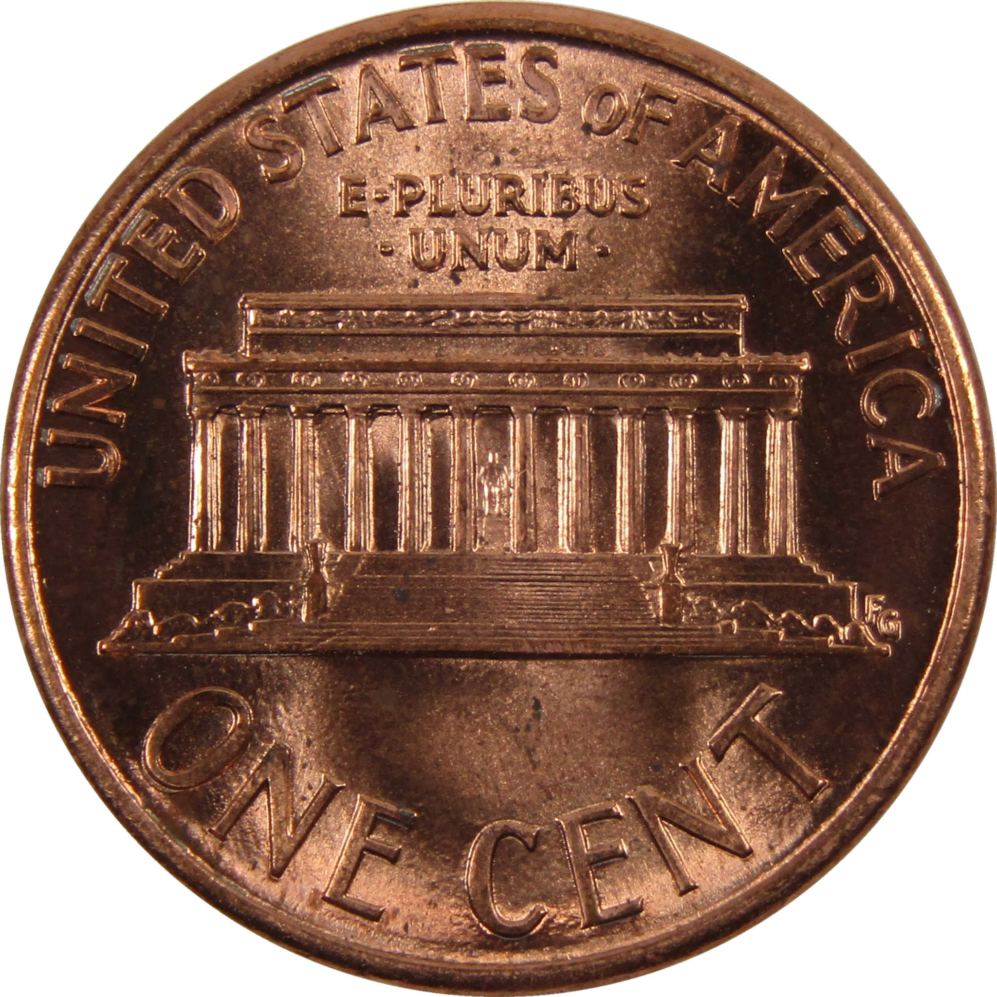 1989 D top Lincoln memorial Penny