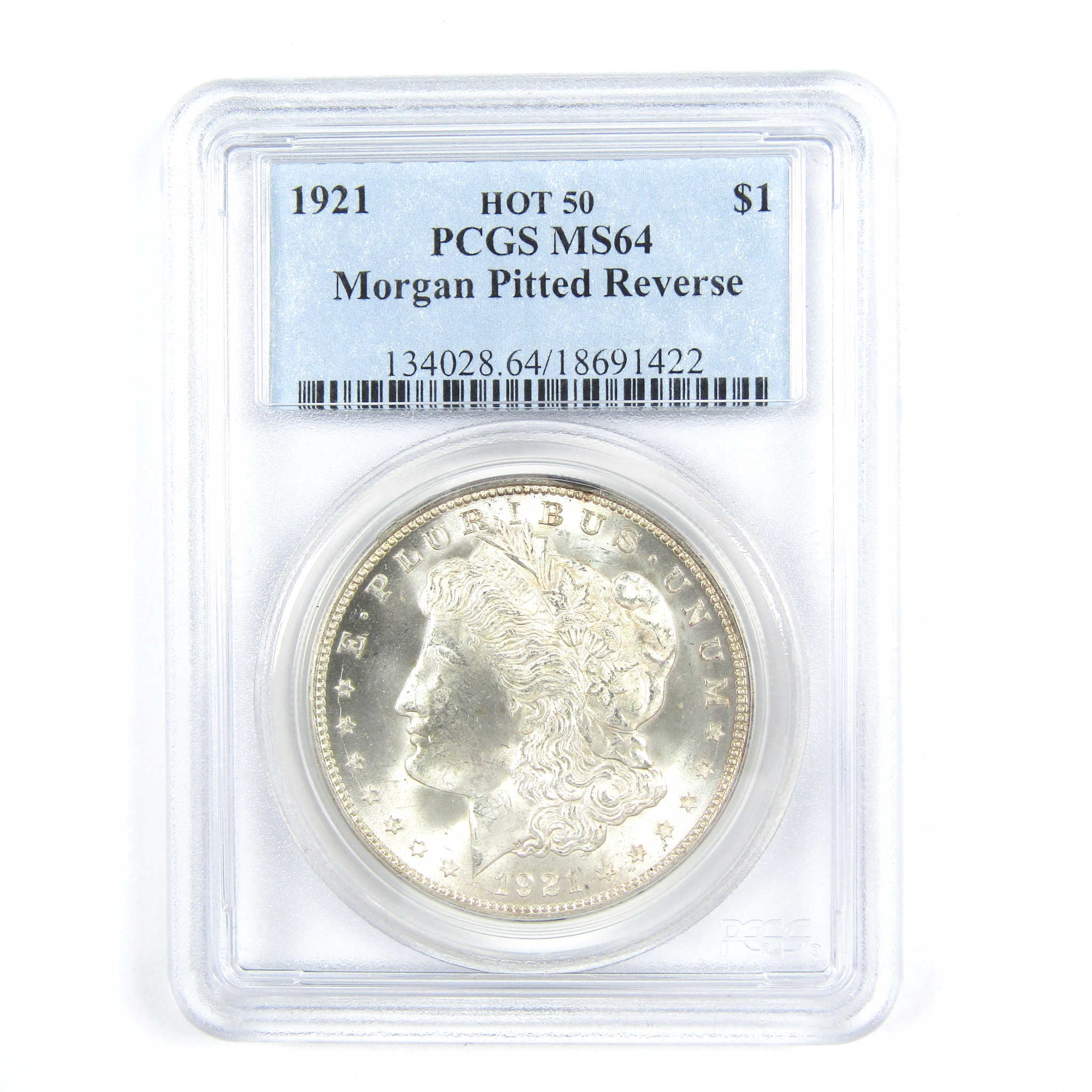 1921 Pitted Reverse Morgan Dollar MS 64 PCGS Silver $1 SKU:CPC7339 - Morgan coin - Morgan silver dollar - Morgan silver dollar for sale - Profile Coins &amp; Collectibles