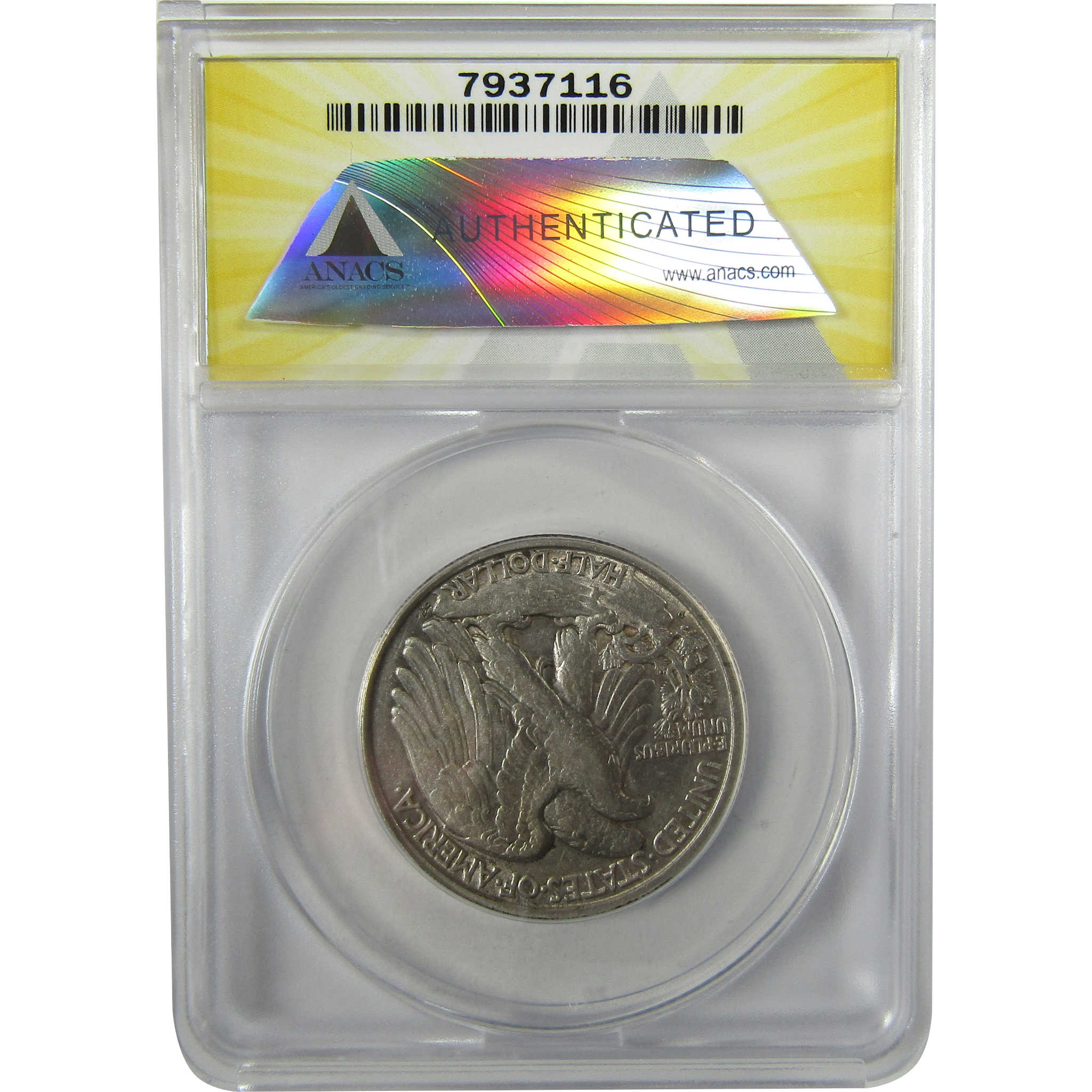 1929 D Liberty Walking Silver Half Dollar EF 45 ANACS SKU:I28016