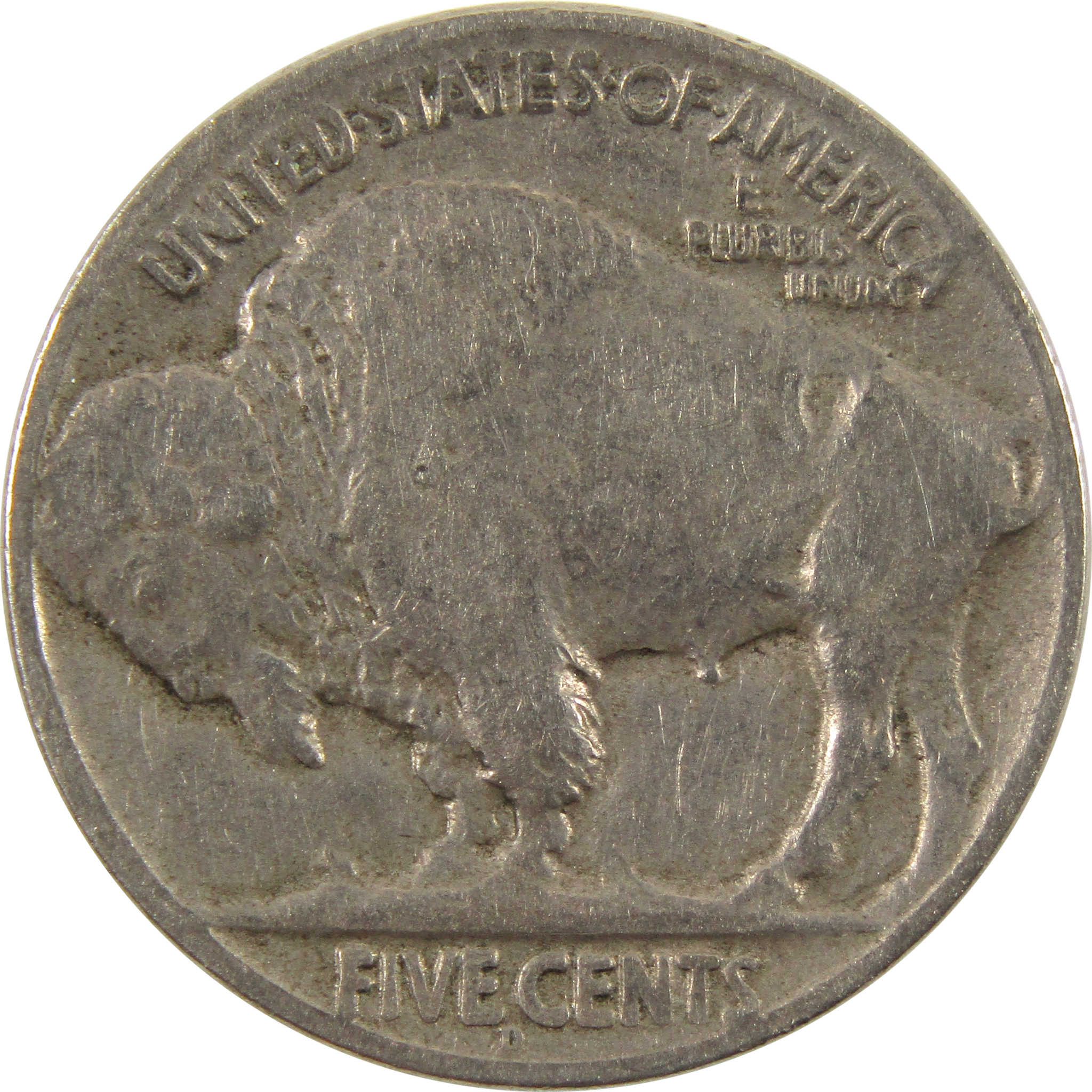 1924 D Indian Head Buffalo Nickel F Fine 5c Coin SKU:I9449