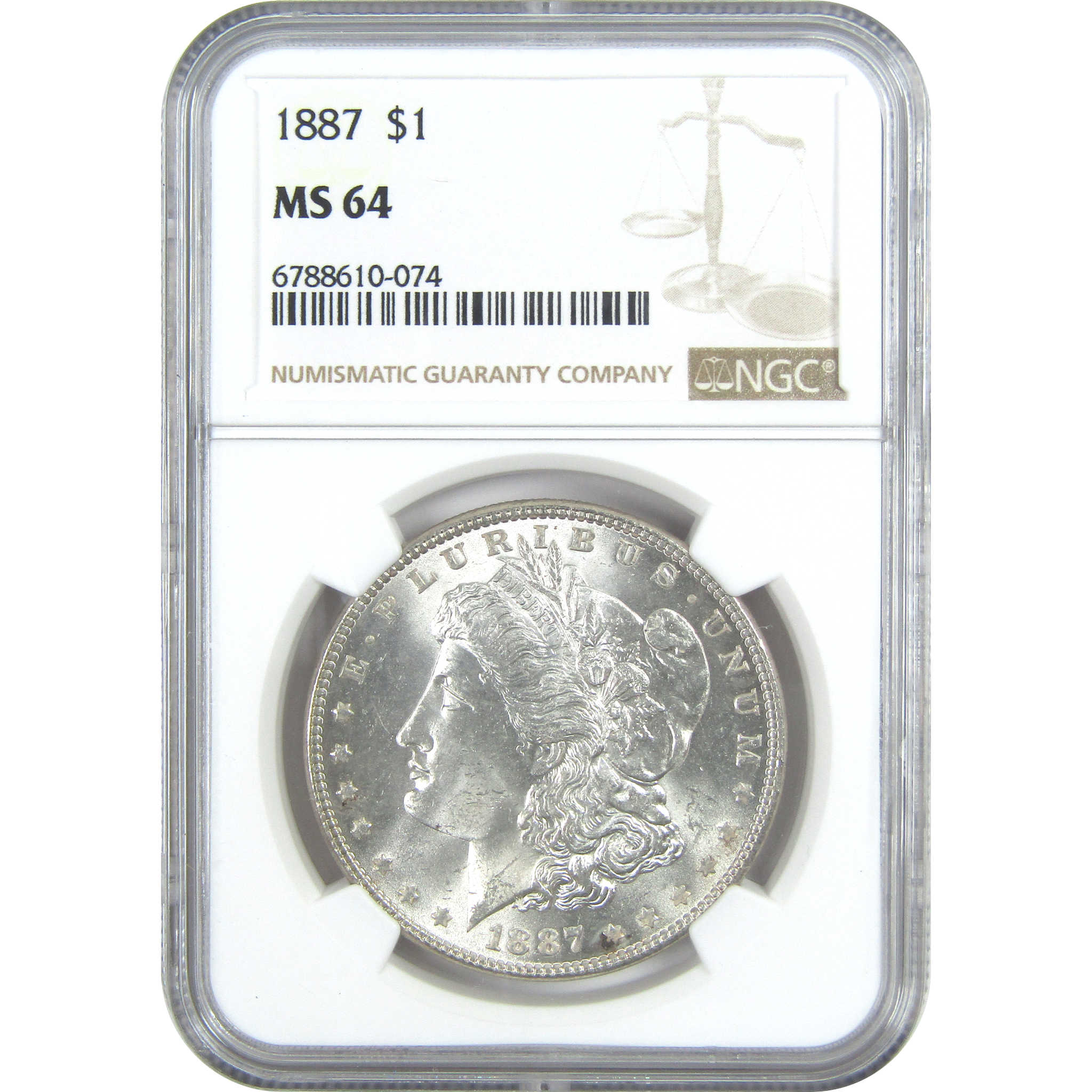 1887 Morgan Dollar MS 64 NGC Silver $1 Uncirculated Coin SKU:I15688 - Morgan coin - Morgan silver dollar - Morgan silver dollar for sale - Profile Coins &amp; Collectibles