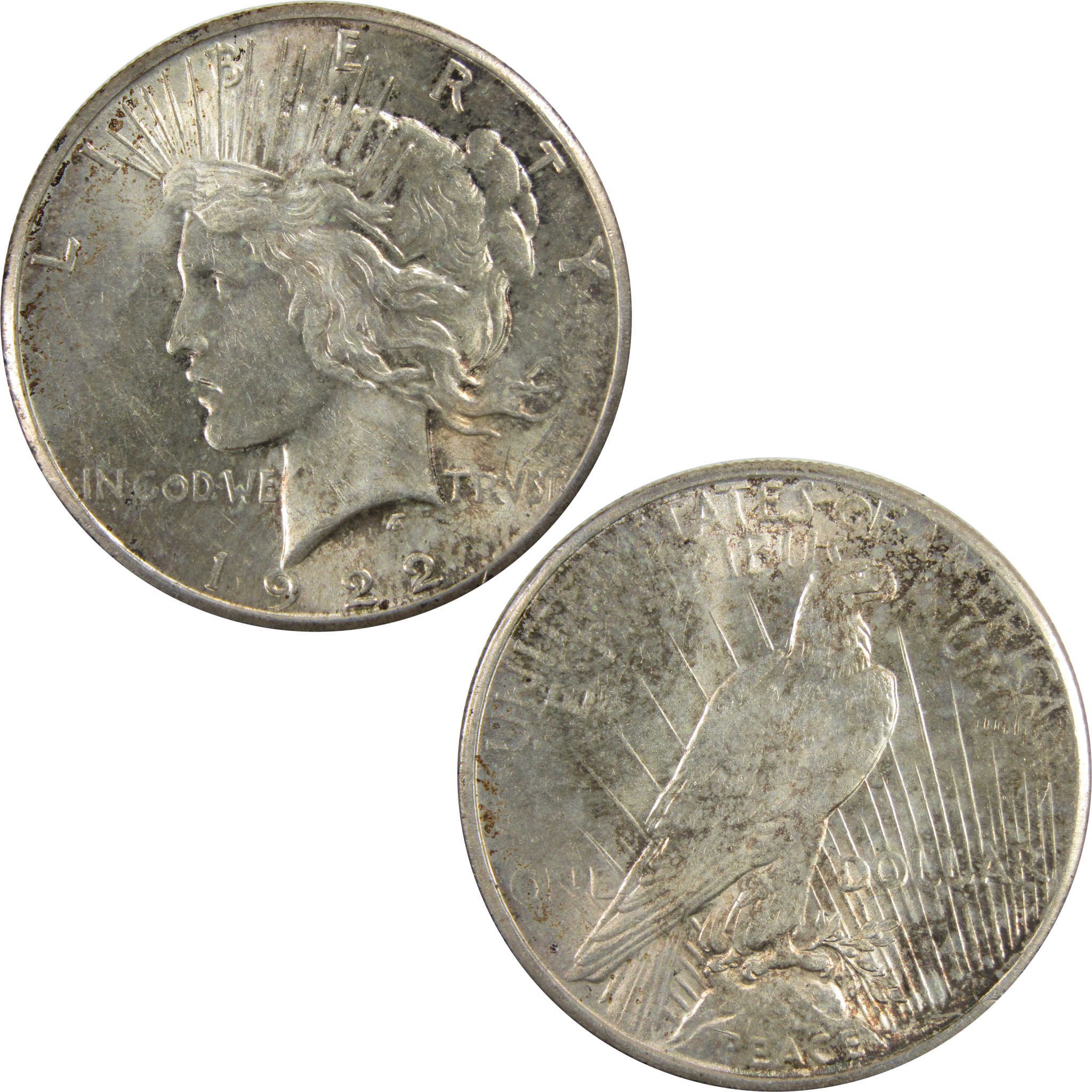 1922 S Peace Dollar Borderline Uncirculated Silver $1 Coin SKU:I5599
