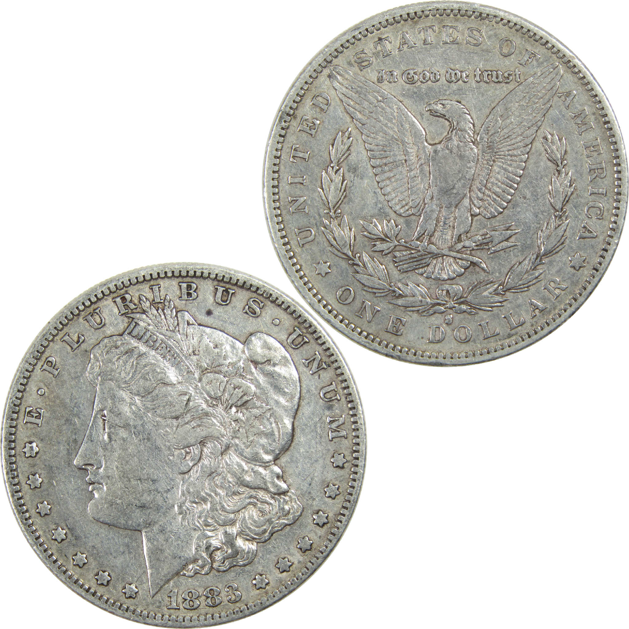 1883 S Morgan Dollar XF EF Extremely Fine Silver $1 Coin SKU:I13228 - Morgan coin - Morgan silver dollar - Morgan silver dollar for sale - Profile Coins &amp; Collectibles