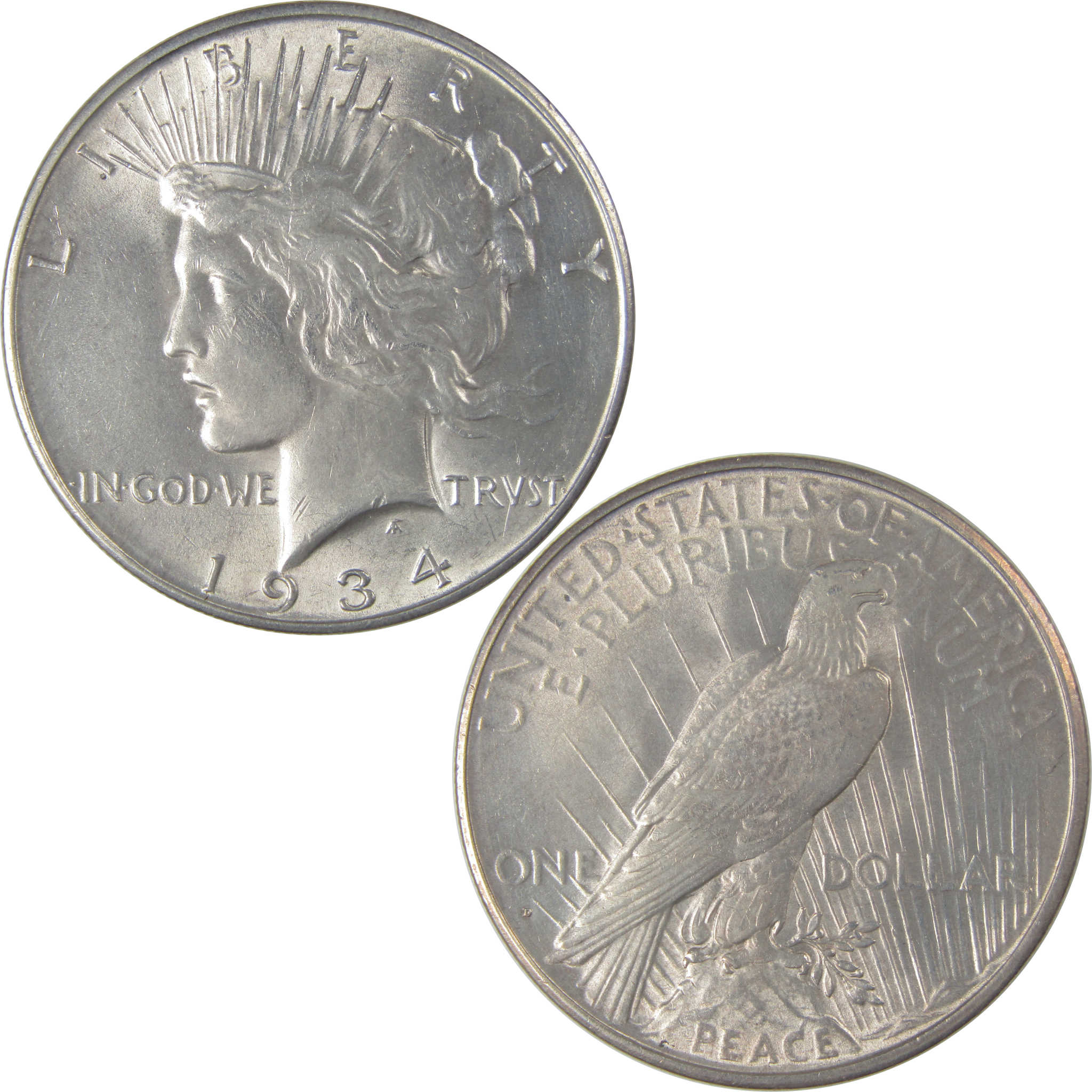 1934 D Peace Dollar CH AU Choice About Uncirculated Silver SKU:I22782