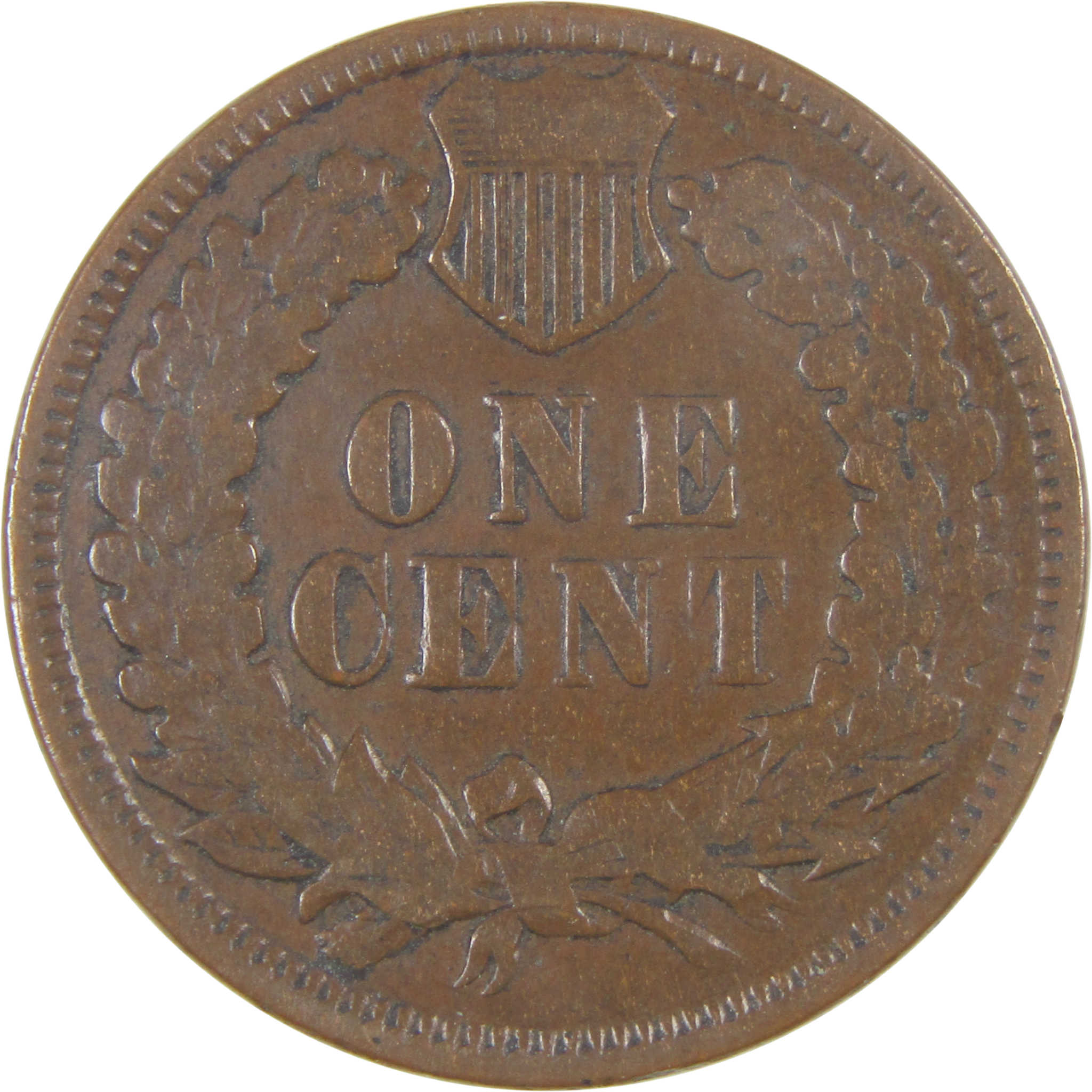 1873 Open 3 Indian Head Cent VG Very Good Penny 1c Coin SKU:I16824