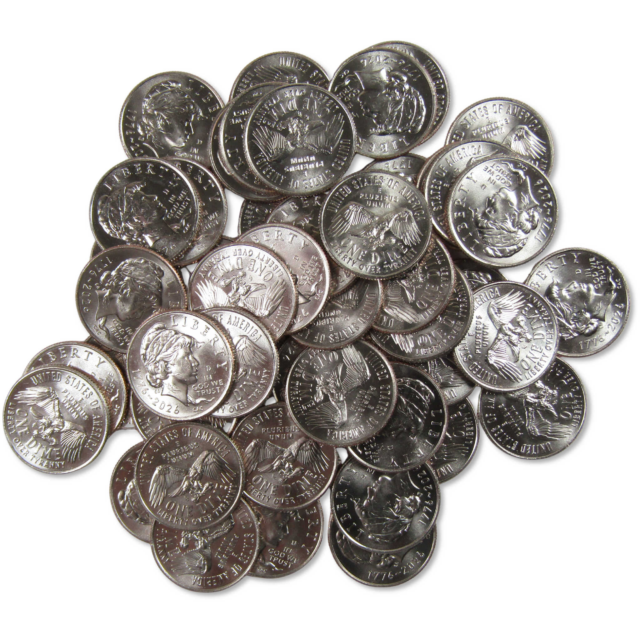 2026 D Emerging Liberty Semiquincentennial Clad Dime Roll Uncirculated