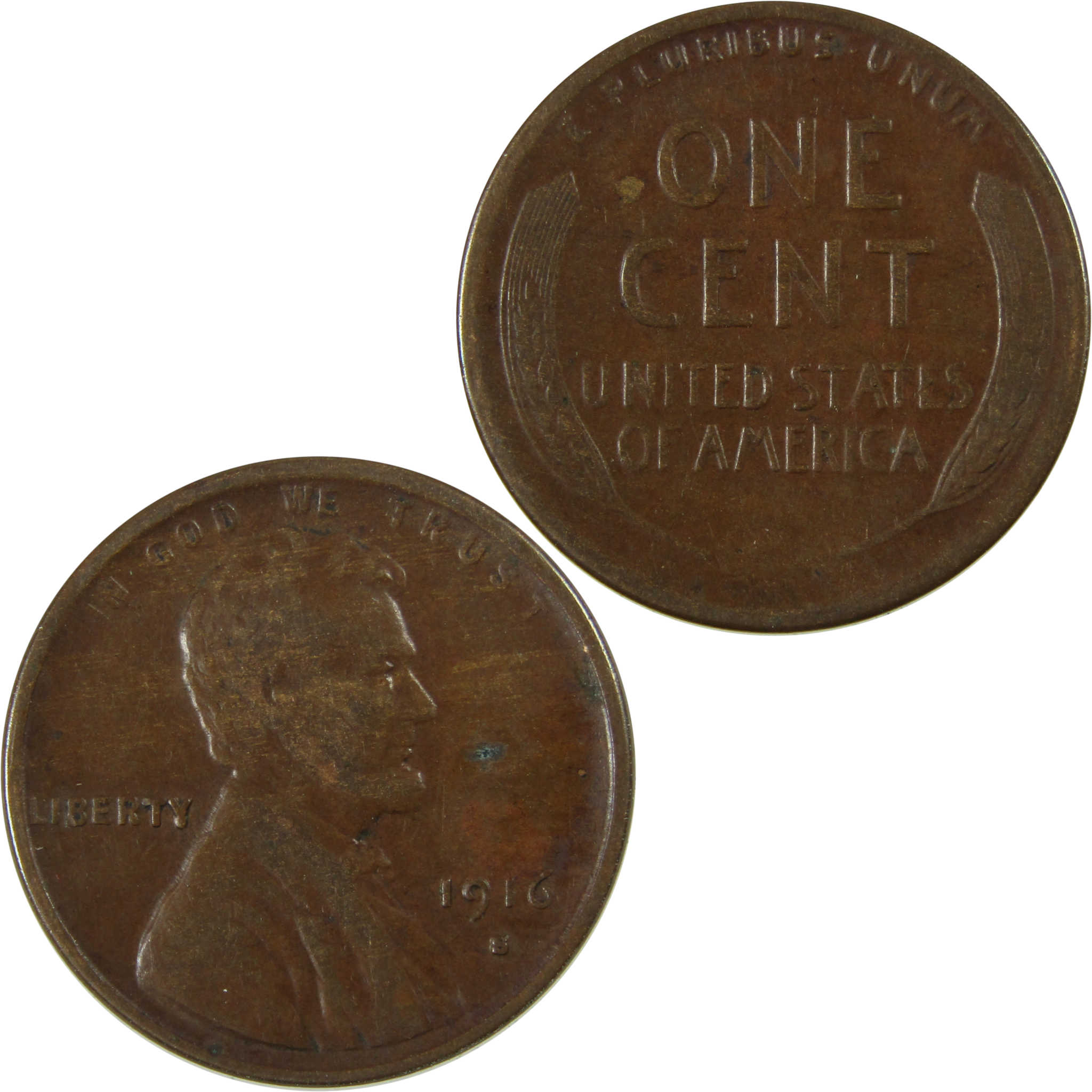 1916 S Lincoln Wheat Cent VF Very Fine Details Penny SKU:I26663