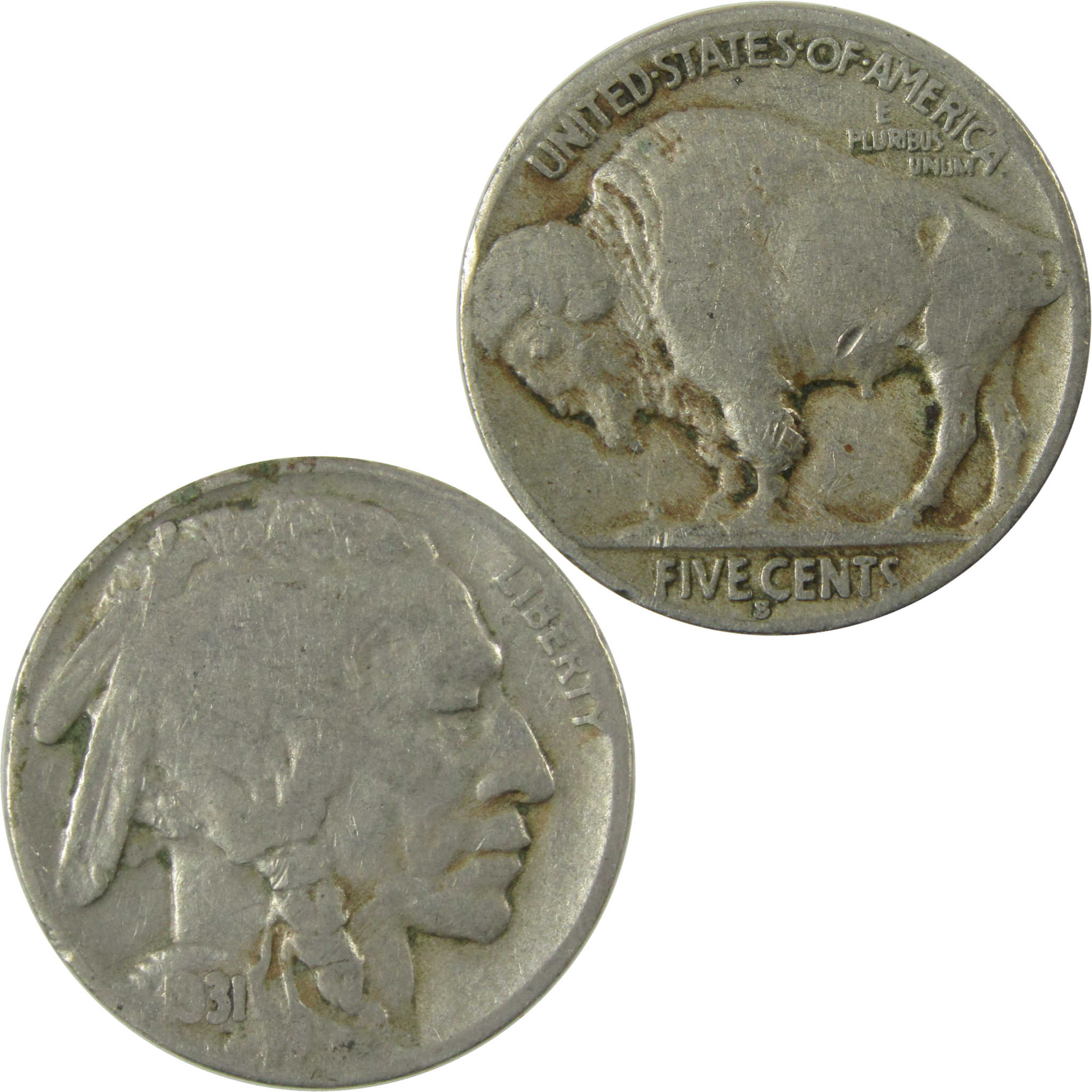 1931 S Indian Head Buffalo Nickel VG Very Good 5c Coin SKU:I28120