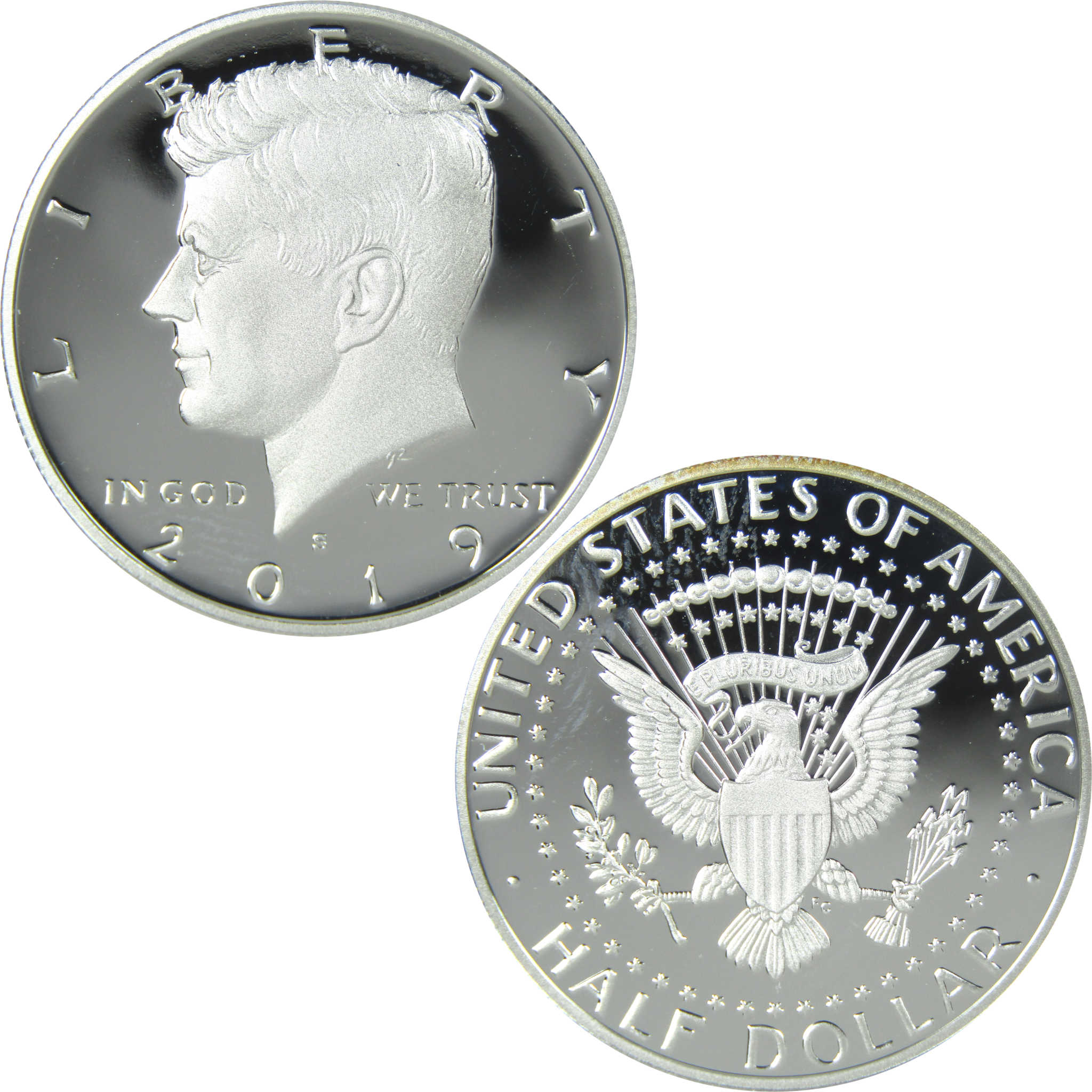 2019 S Kennedy Half Dollar Choice Proof .999 Silver 50c Coin