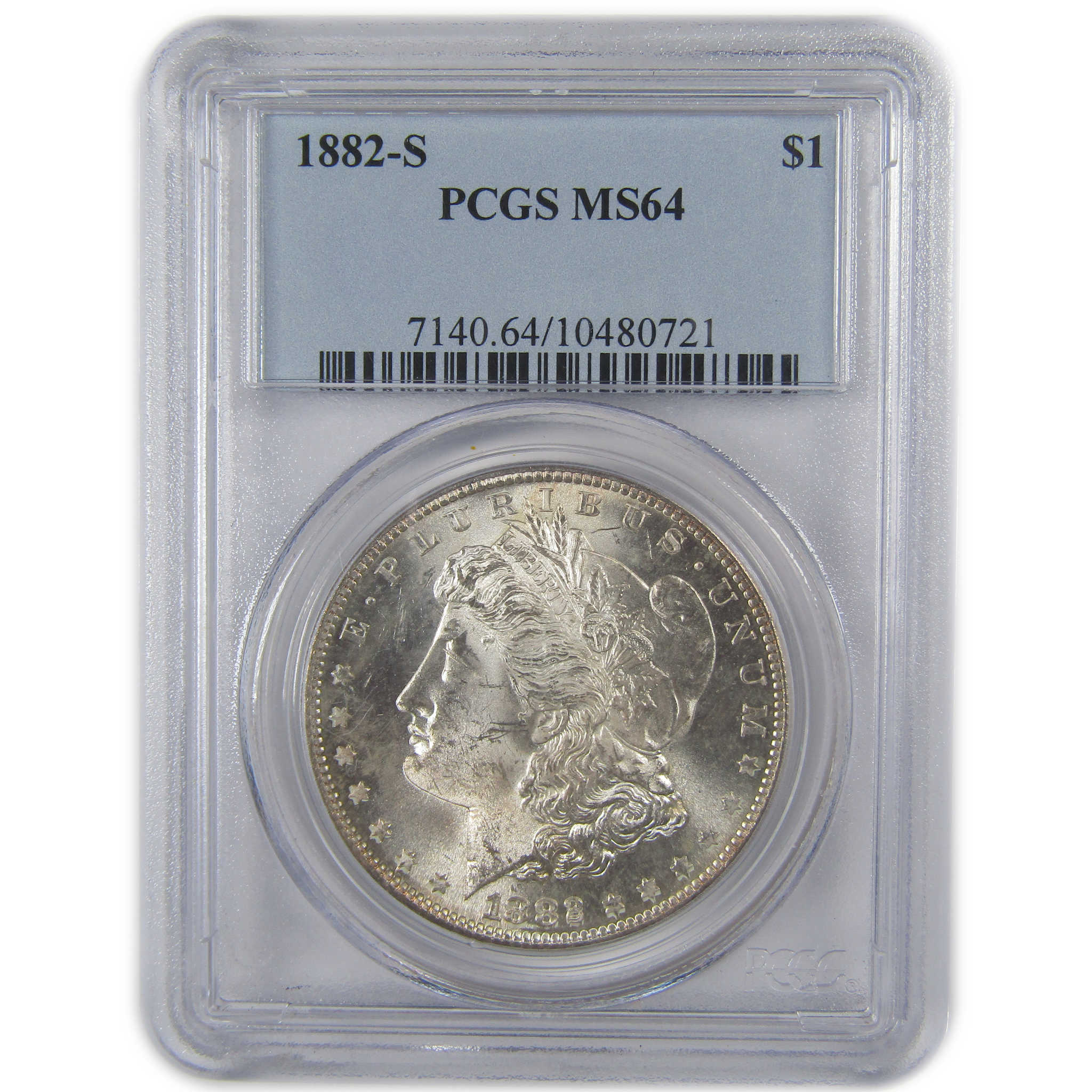 1882 S Morgan Dollar MS 64 PCGS Silver Uncirculated $1 Coin SKU:I23780 - Morgan coin - Morgan silver dollar - Morgan silver dollar for sale - Profile Coins &amp; Collectibles