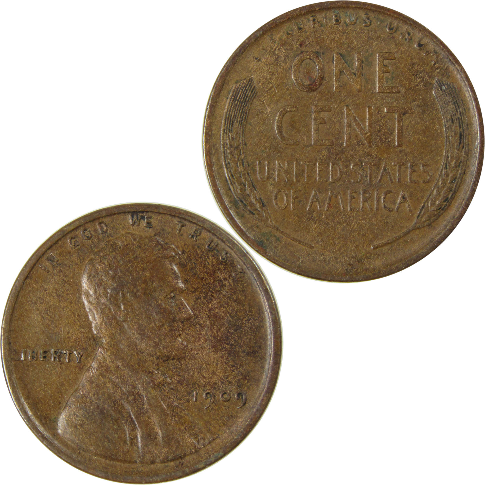 1909 Lincoln Wheat Cent VF Very Fine Details Penny 1c Coin SKU:I26336