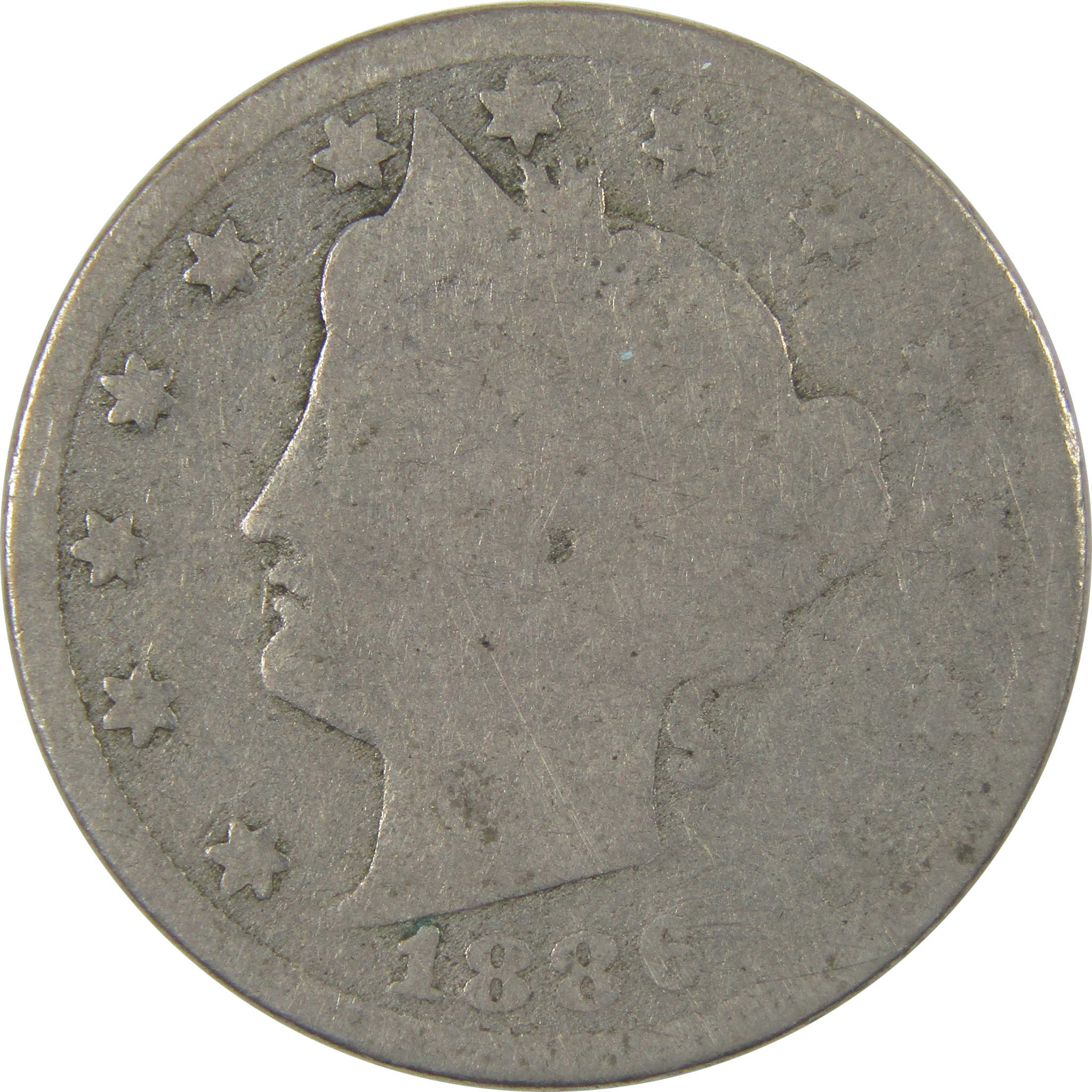 1886 Liberty Head V Nickel AG About Good 5c Coin SKU:I23833