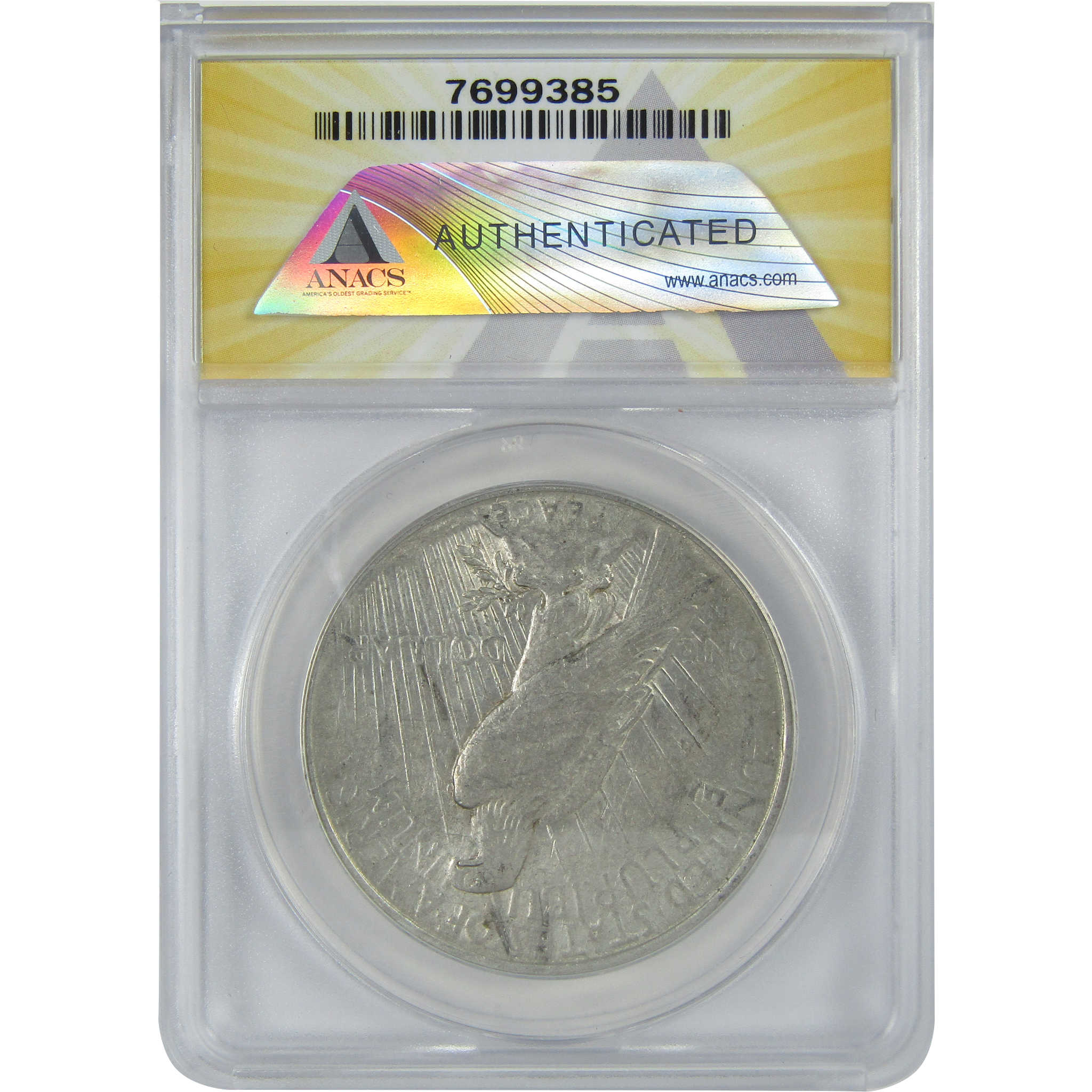 1927 D Peace Dollar EF 45 ANACS Silver $1 Coin SKU:I16392