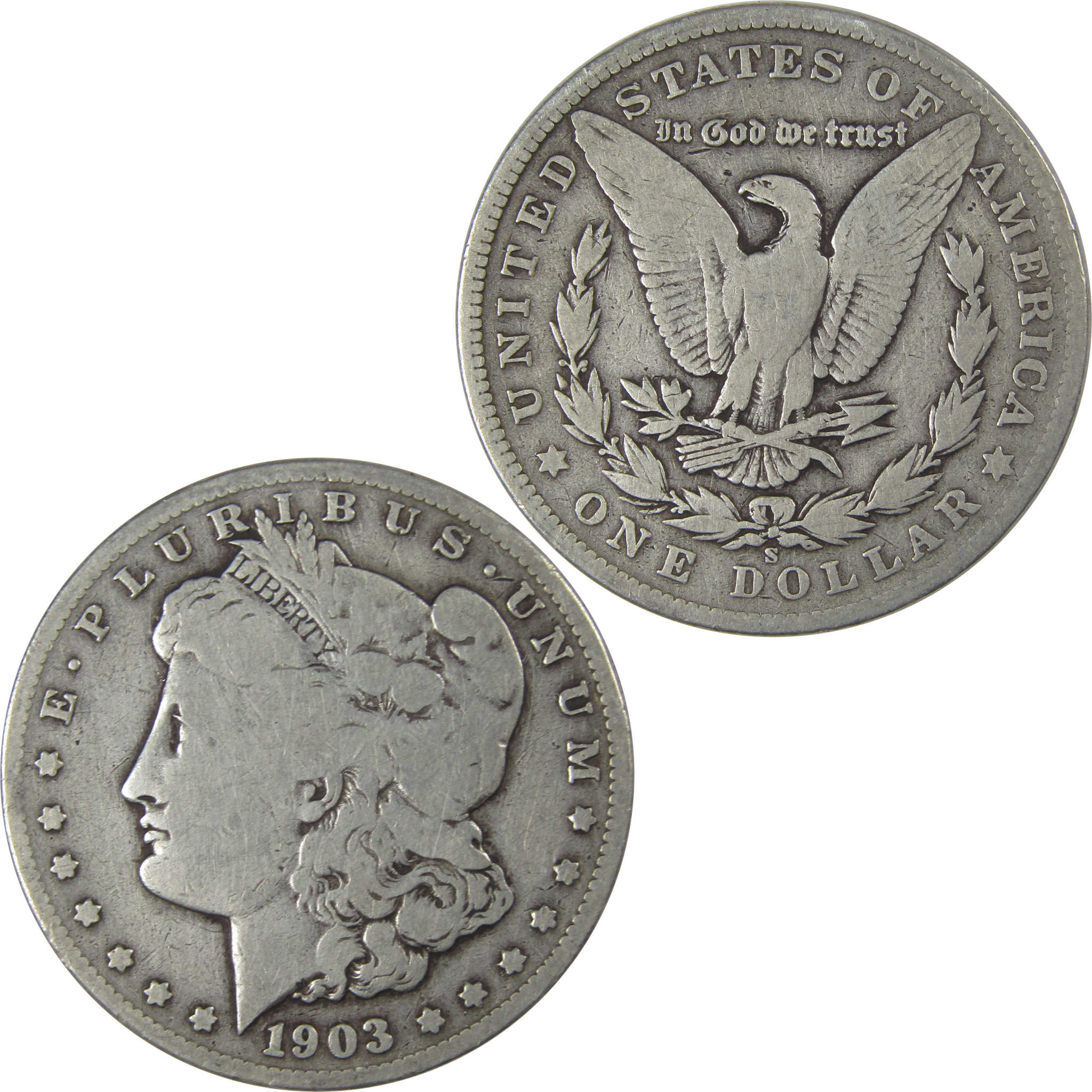 1903 S Morgan Dollar VG Very Good Details Silver $1 Coin SKU:I22818 - Morgan coin - Morgan silver dollar - Morgan silver dollar for sale - Profile Coins &amp; Collectibles