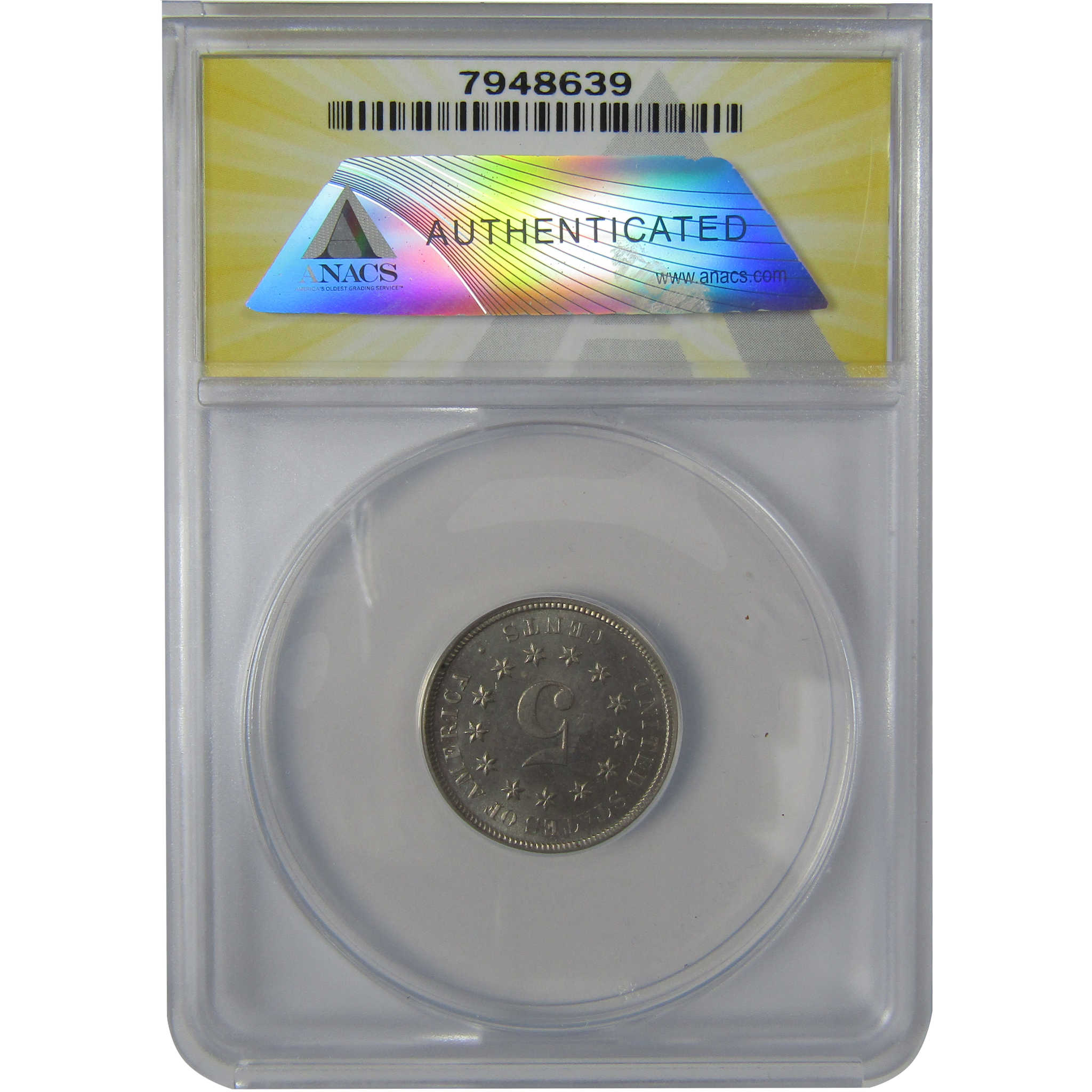 1878 Shield Nickel PF 62 ANACS Proof 5c Coin Collectible SKU:I23618