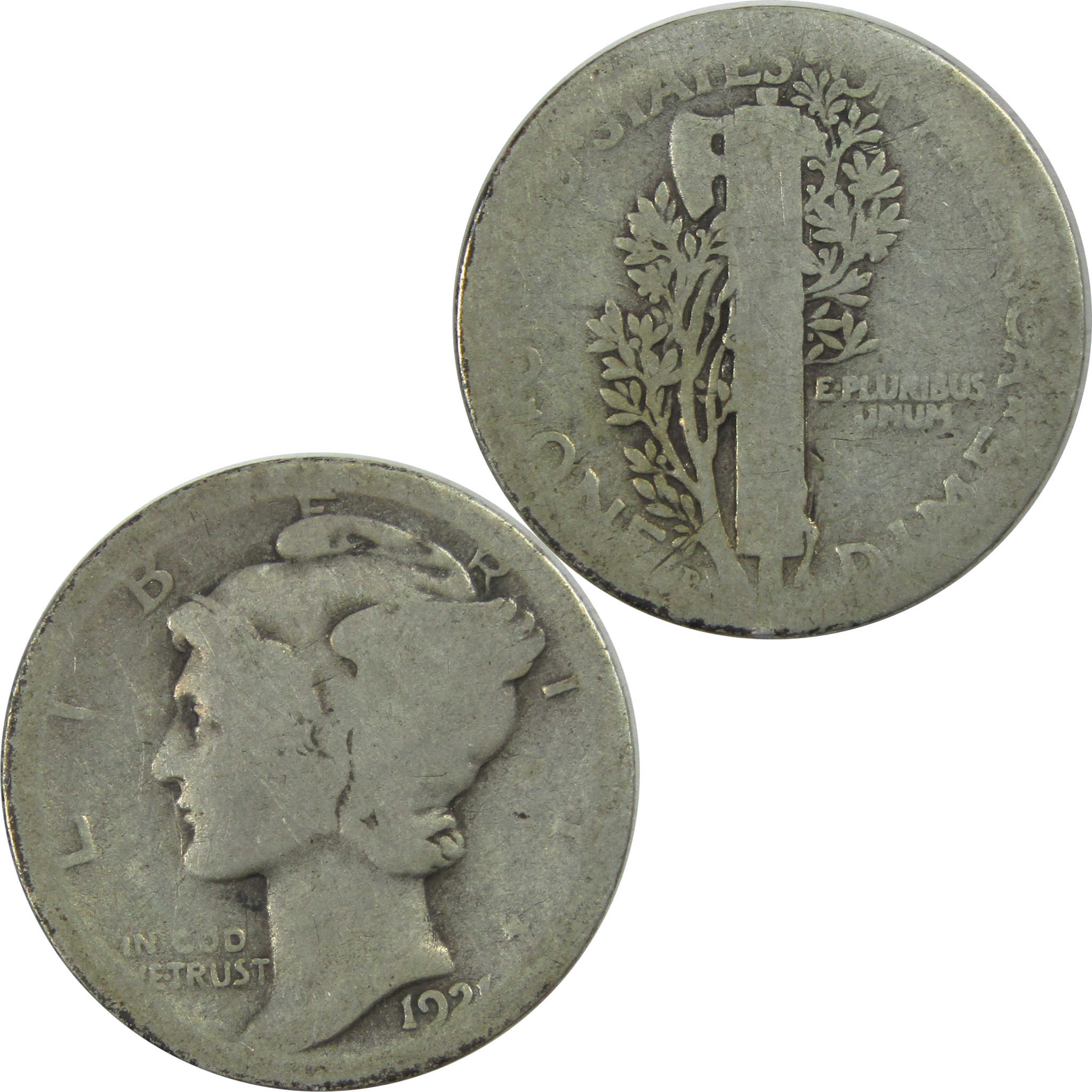 1921 D Mercury Dime G Good Silver 10c SKU:CPC8968