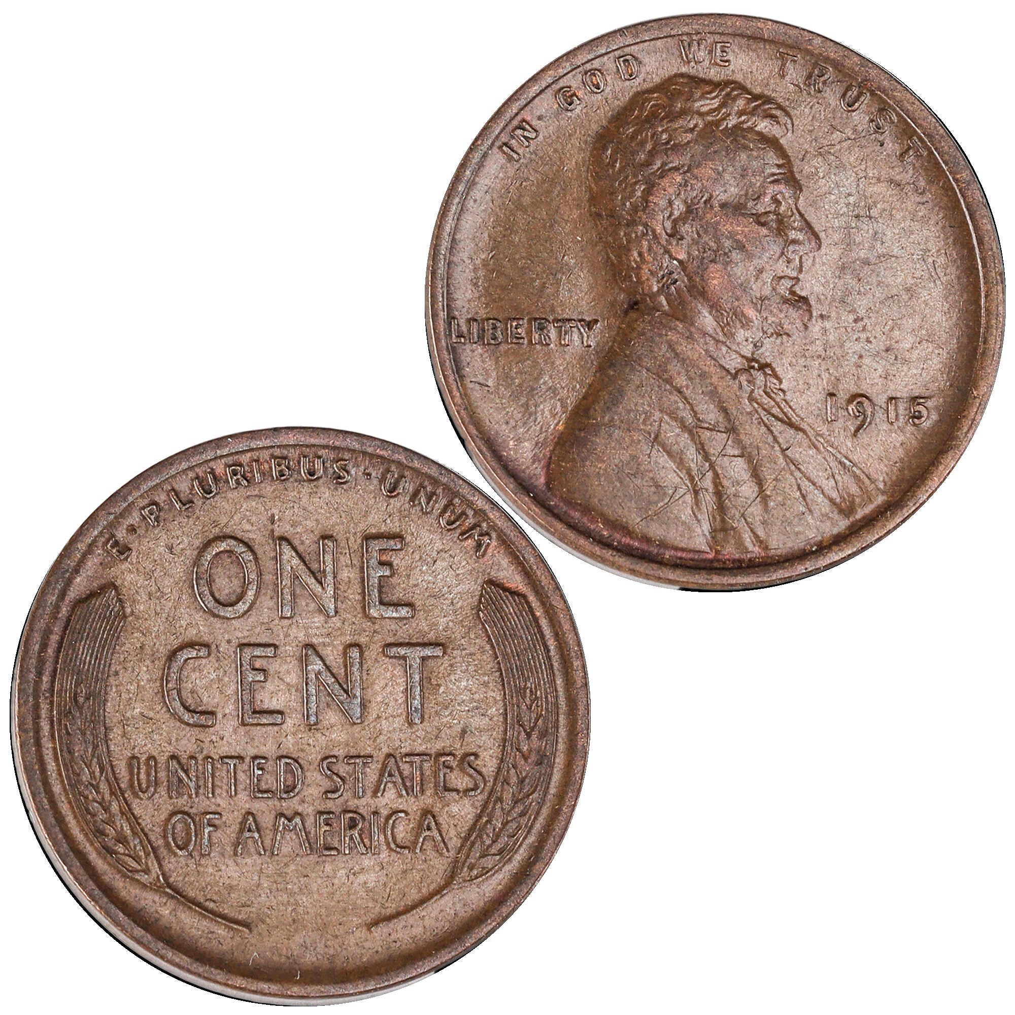 1915 Lincoln Wheat Cent XF EF Extremely Fine Penny 1c Coin SKU:I12396