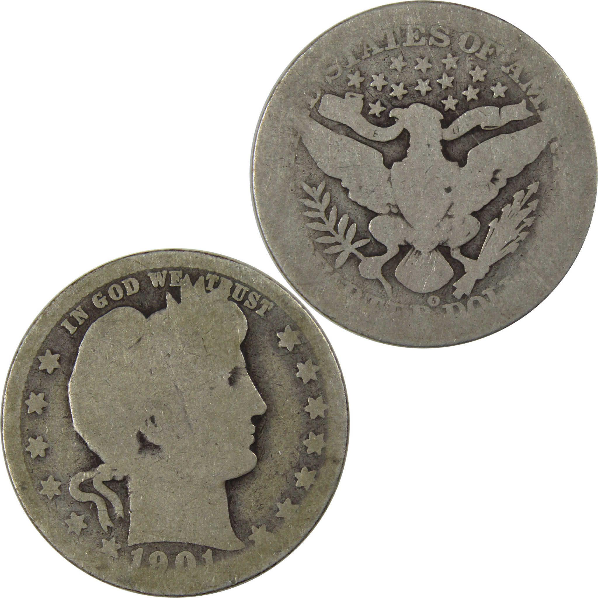 1901 O Barber Quarter AG About Good Silver 25c Coin SKU:I23717