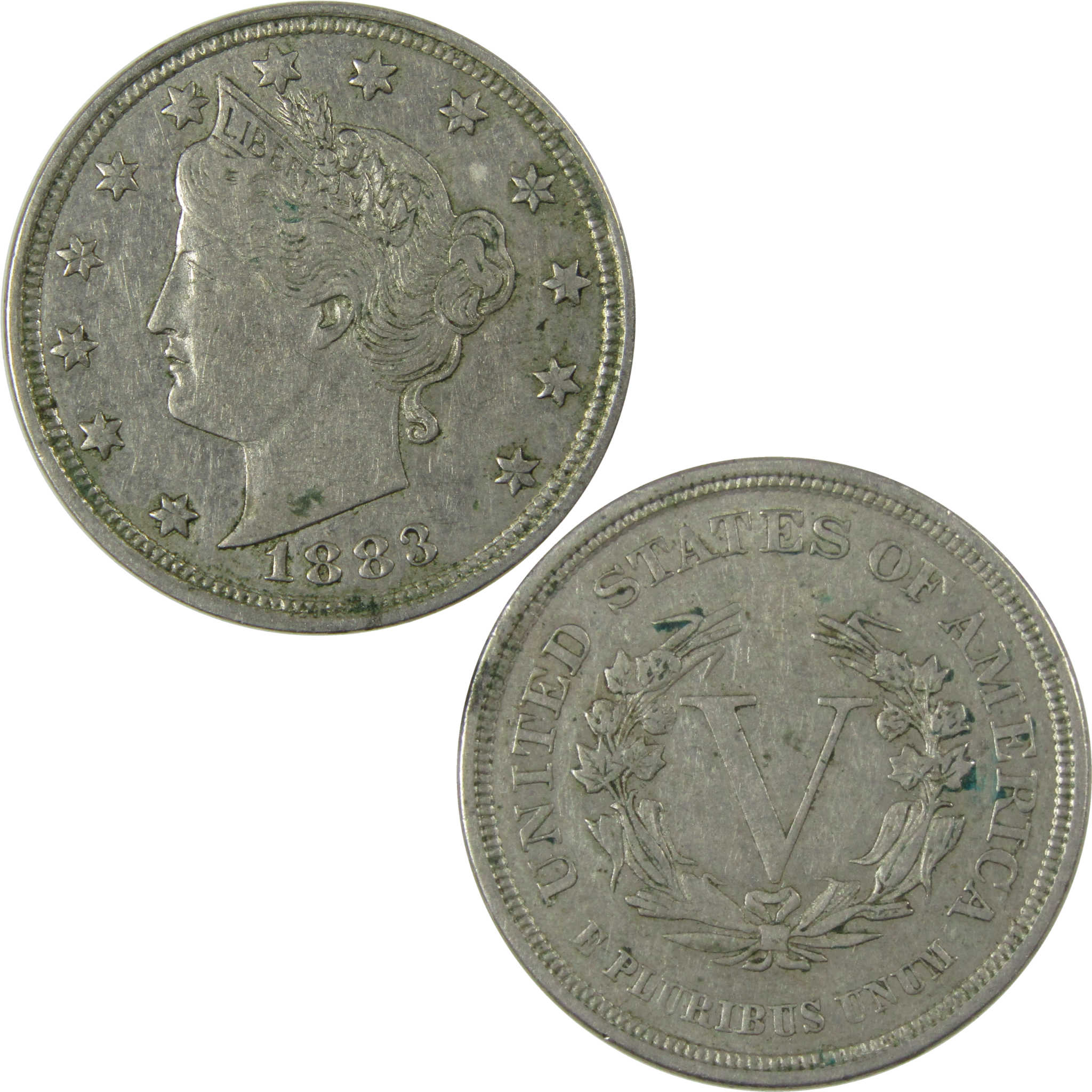1883 No Cents Liberty Head V Nickel XF EF Extremely Fine SKU:I26985