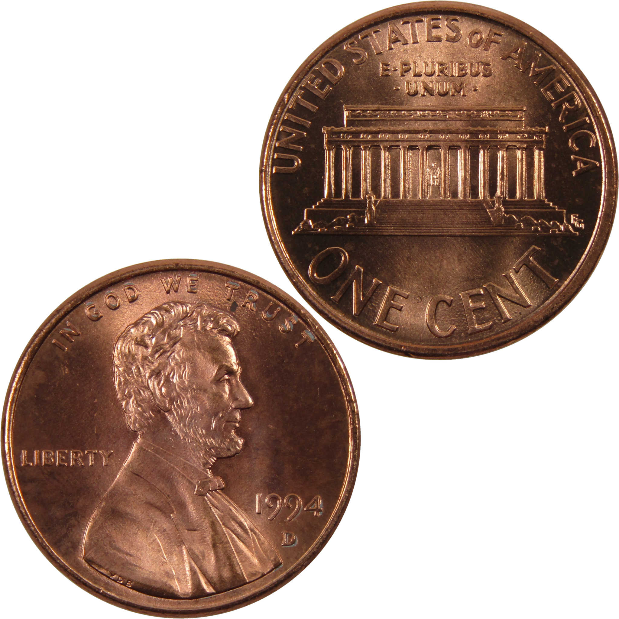 1994 D Lincoln Memorial Cent BU Uncirculated Penny 1c Coin