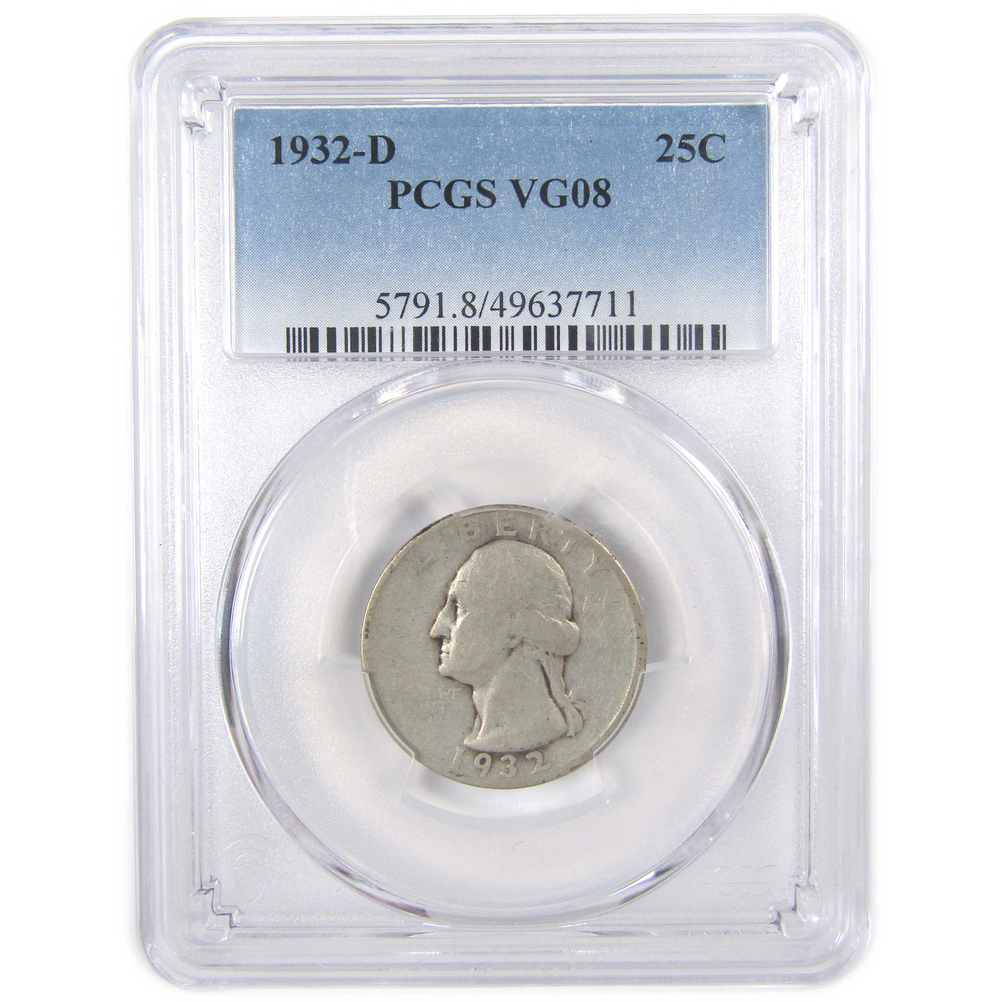 1932 D Washington Quarter VG 8 PCGS Silver 25c Coin SKU:I16906