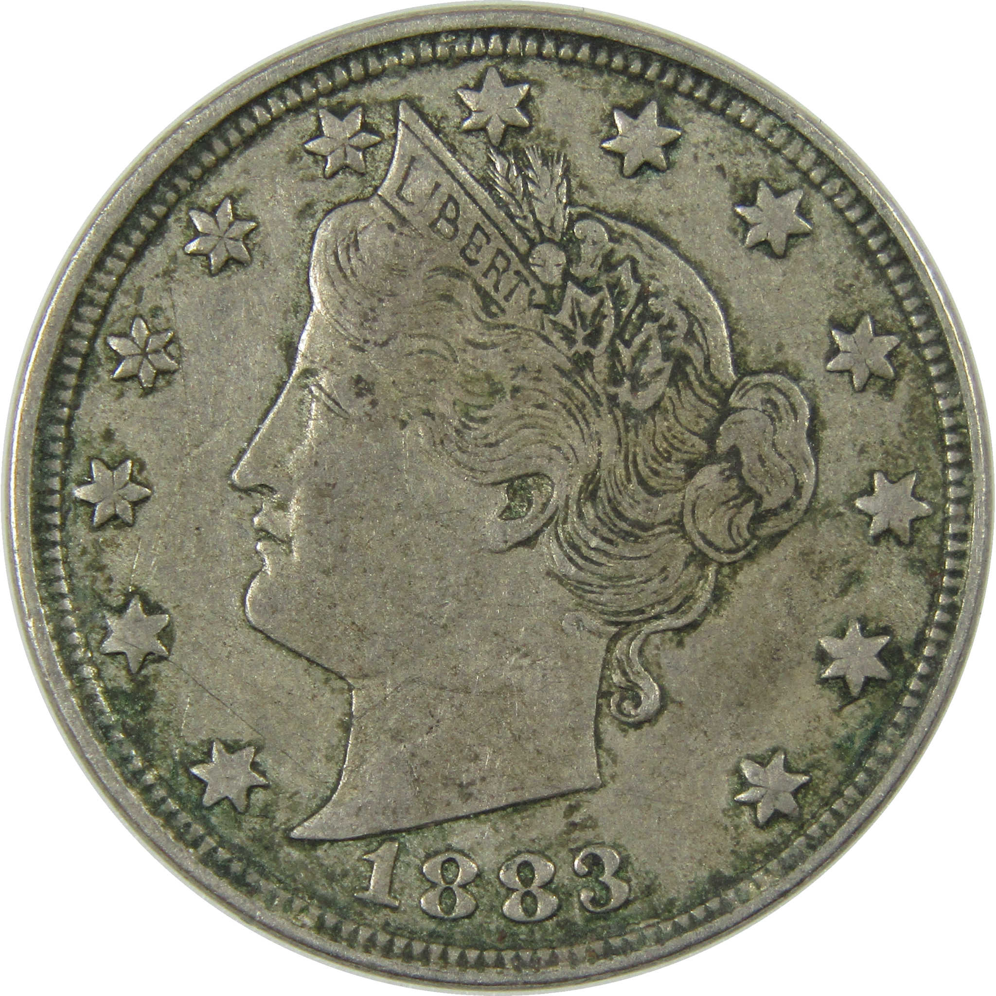 1883 No Cents Liberty Head V Nickel VF Very Fine 5c Coin SKU:I27242