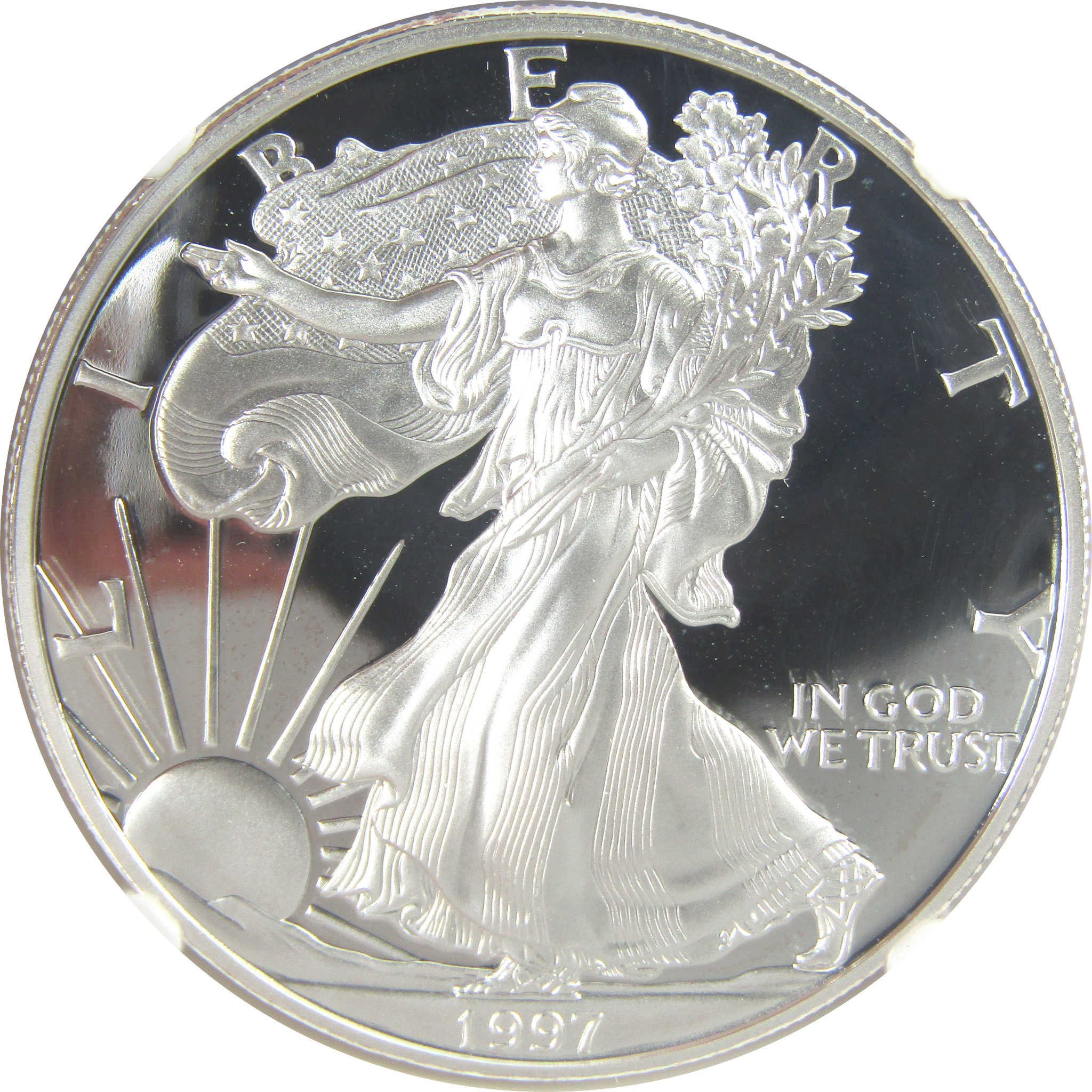 1997 P American Silver Eagle PF 69 UCAM NGC Proof $1 SKU:CPC9590