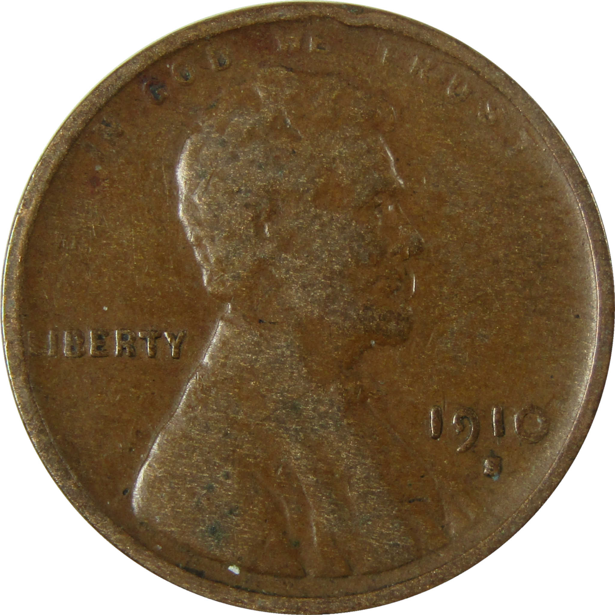 1910 S Lincoln Wheat Cent F Fine Penny 1c Coin Collectible SKU:I26042