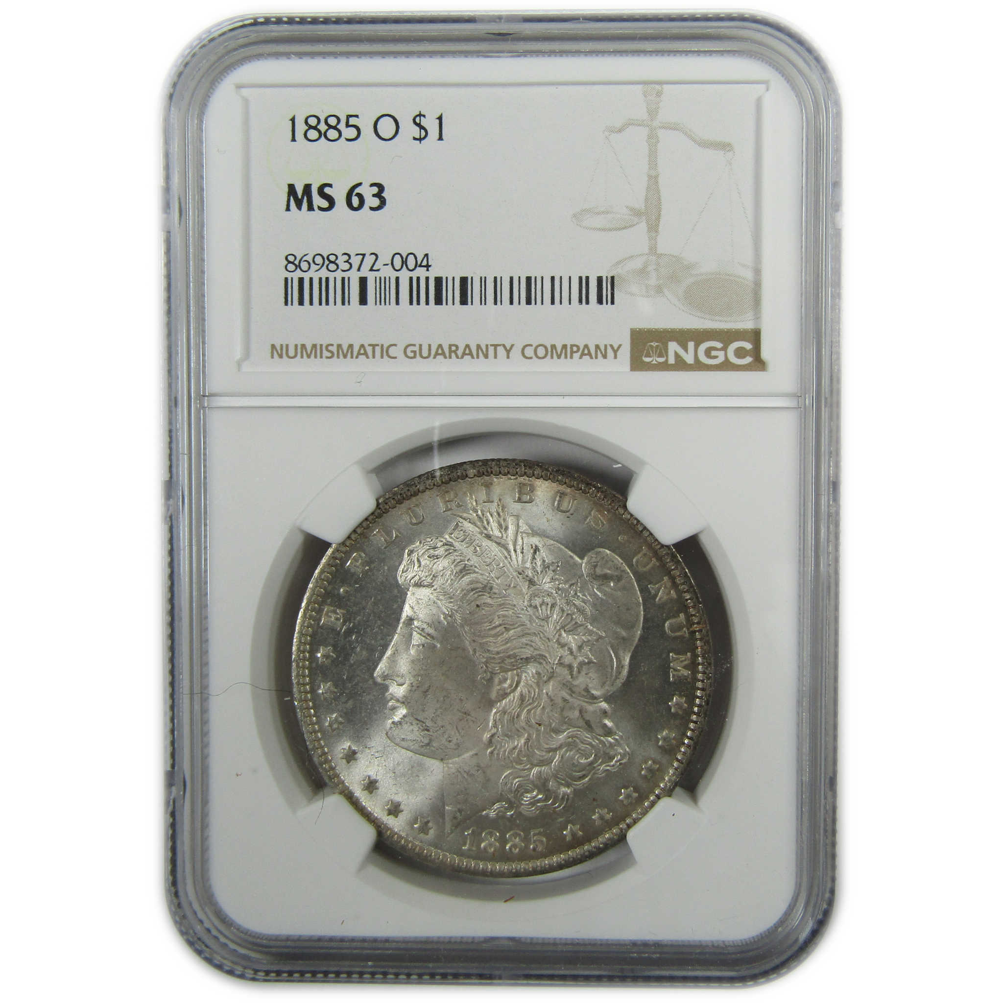 1885 O Morgan Silver Dollar MS 63 NGC Uncirculated $1 Coin SKU:I27885