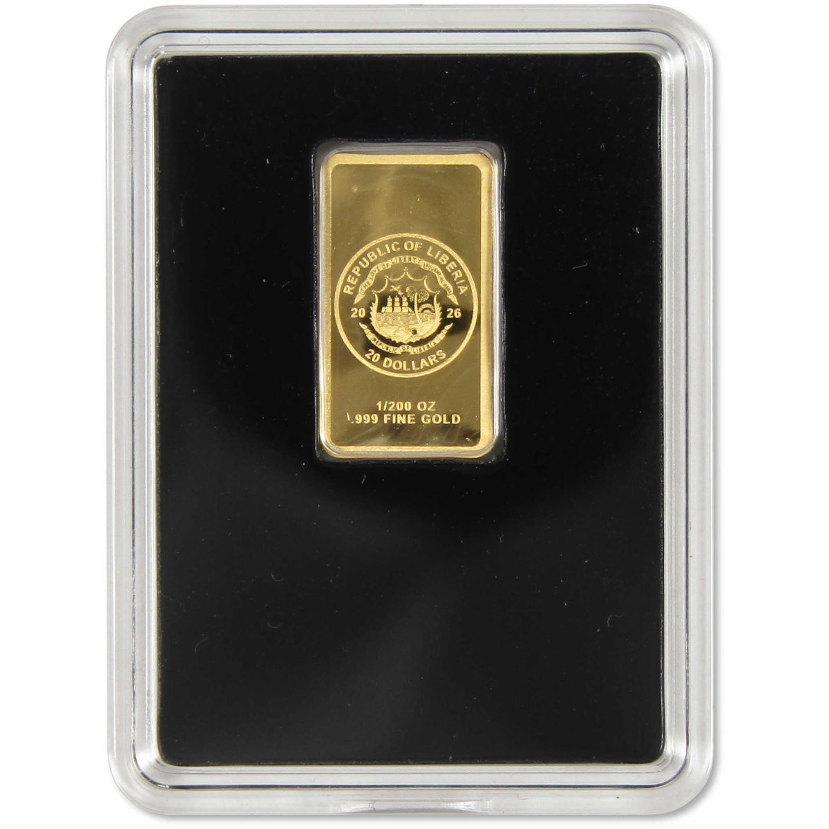 2026 Liberia $20 1/200 oz Gold Merry Christmas Santa Claus Proof COA