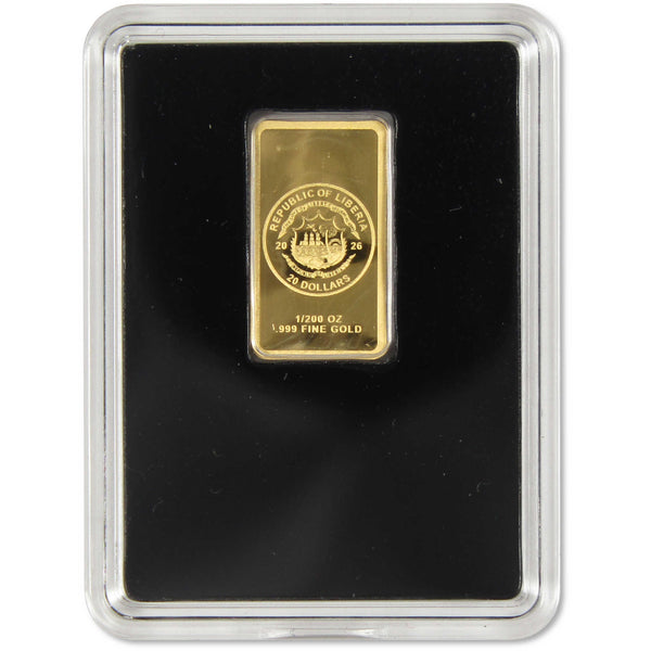2026 Liberia $20 1/200 oz Gold Merry Christmas Santa Claus Proof COA