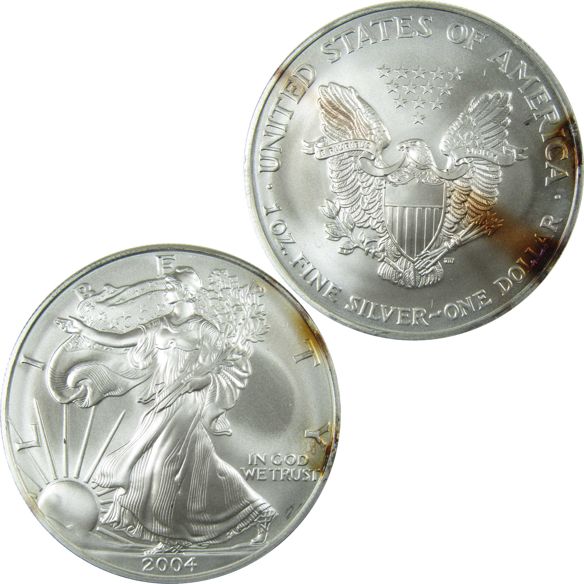 2004 American Silver Eagle Uncirculated Mint State $1 Coin SKU:CP1507