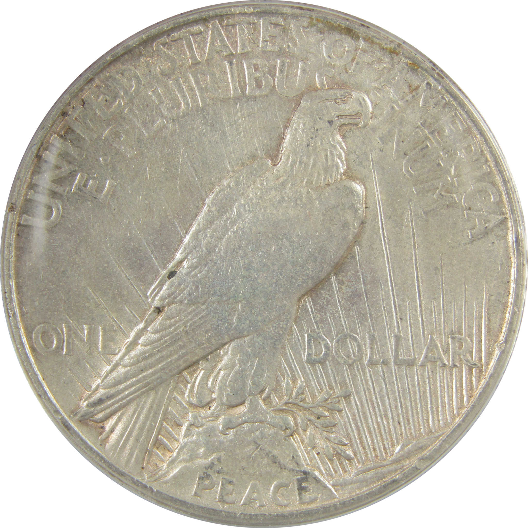 1921 High Relief Peace Dollar AU 50 Details ANACS Silver SKU:I21379