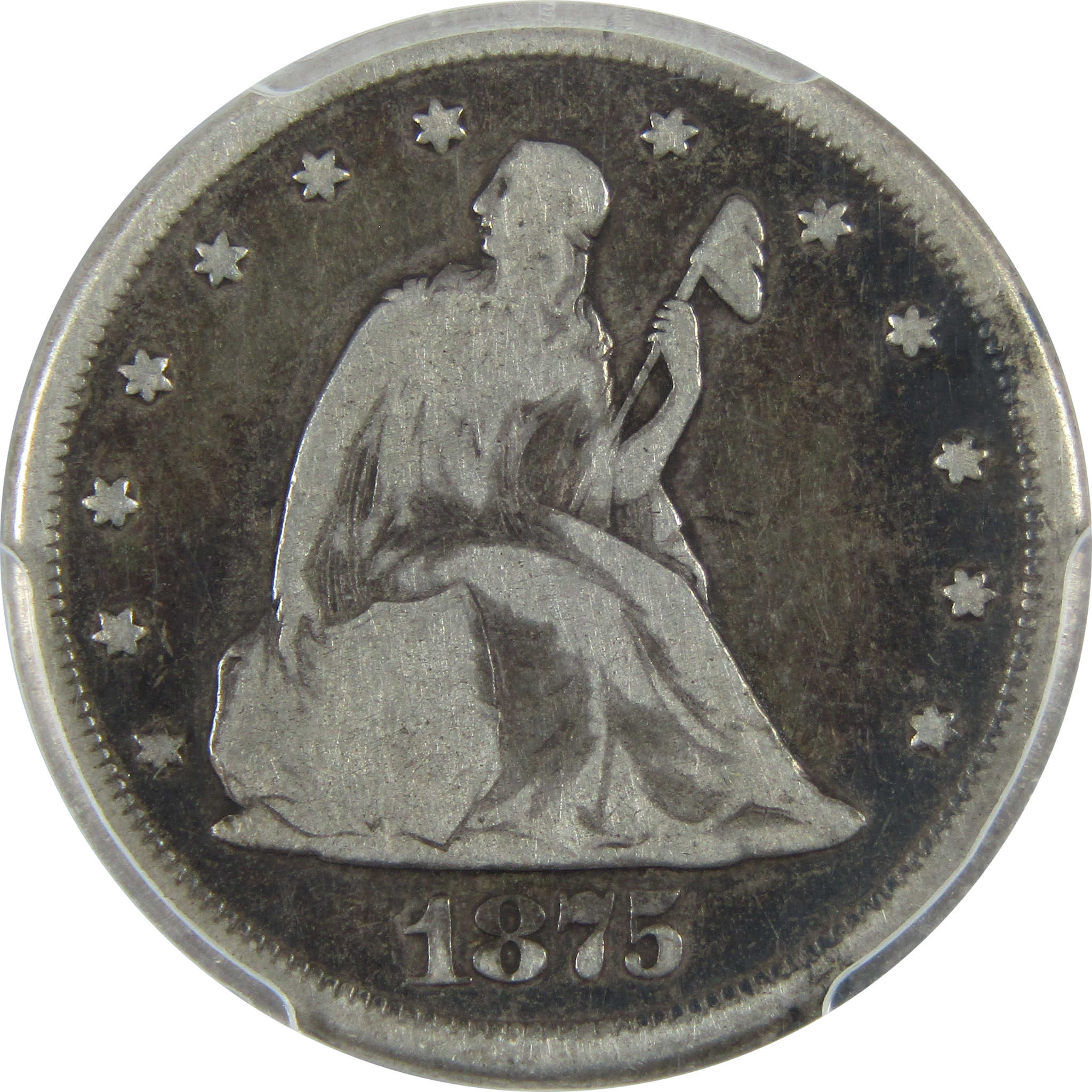 1875 CC Seated Liberty Twenty Cent VG 10 PCGS Silver 20c SKU:I14466